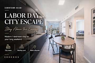 29th-Floor King Suite in Downtown Miami, Walk to Bayside Marketplace, Rooftop Pool with Skyline Views — Miami stay