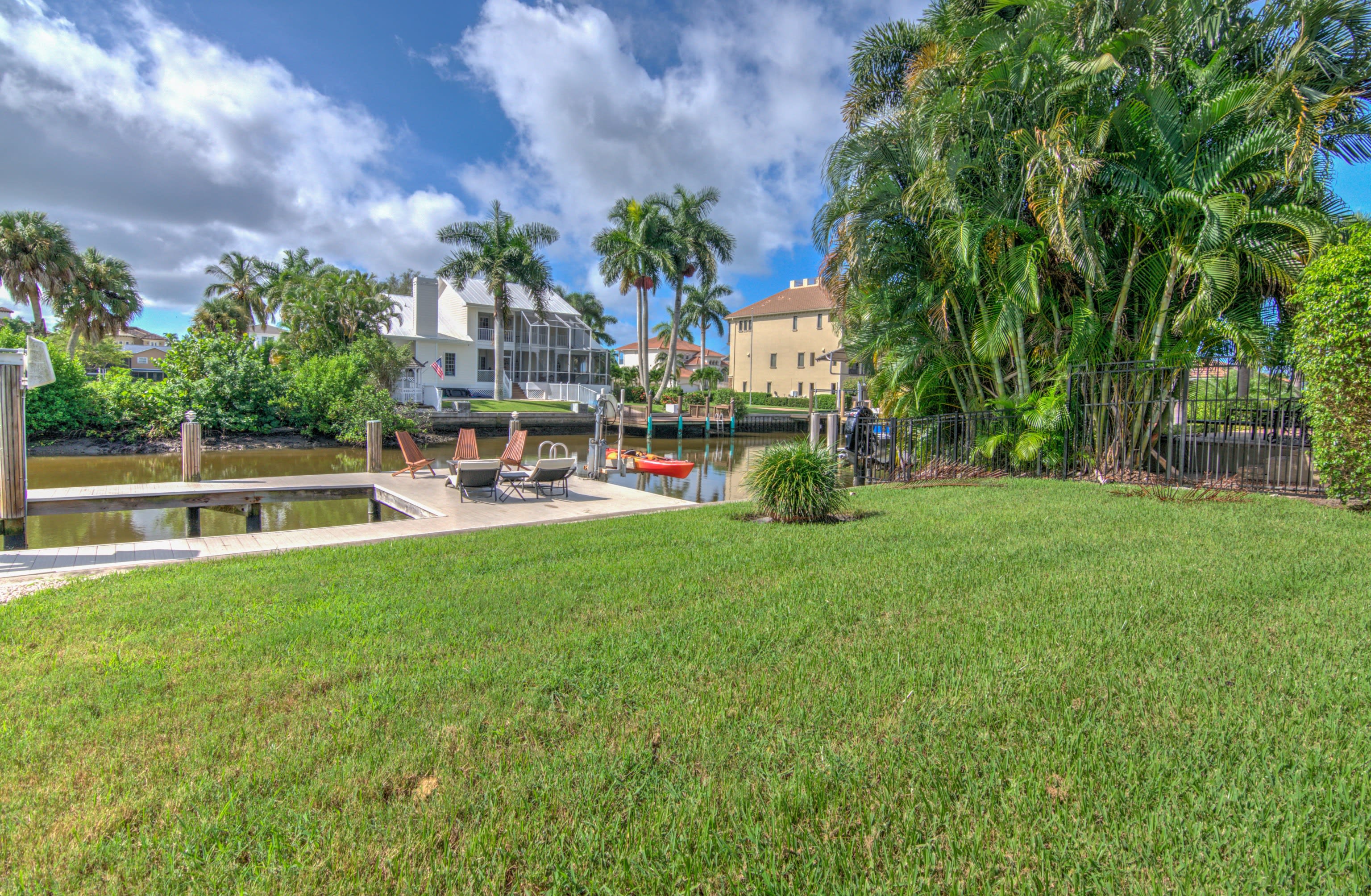 There is a Canal with Gulf Access In the Backyard