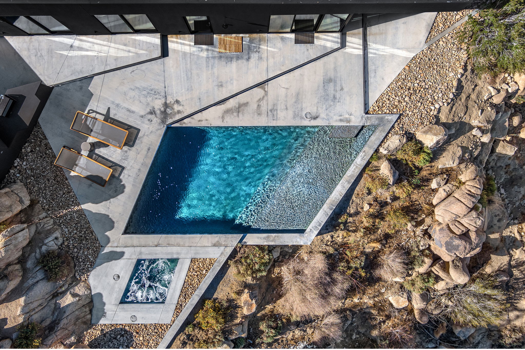 Black Desert House Featured in Architectural Digest w Heated Pool Boulders