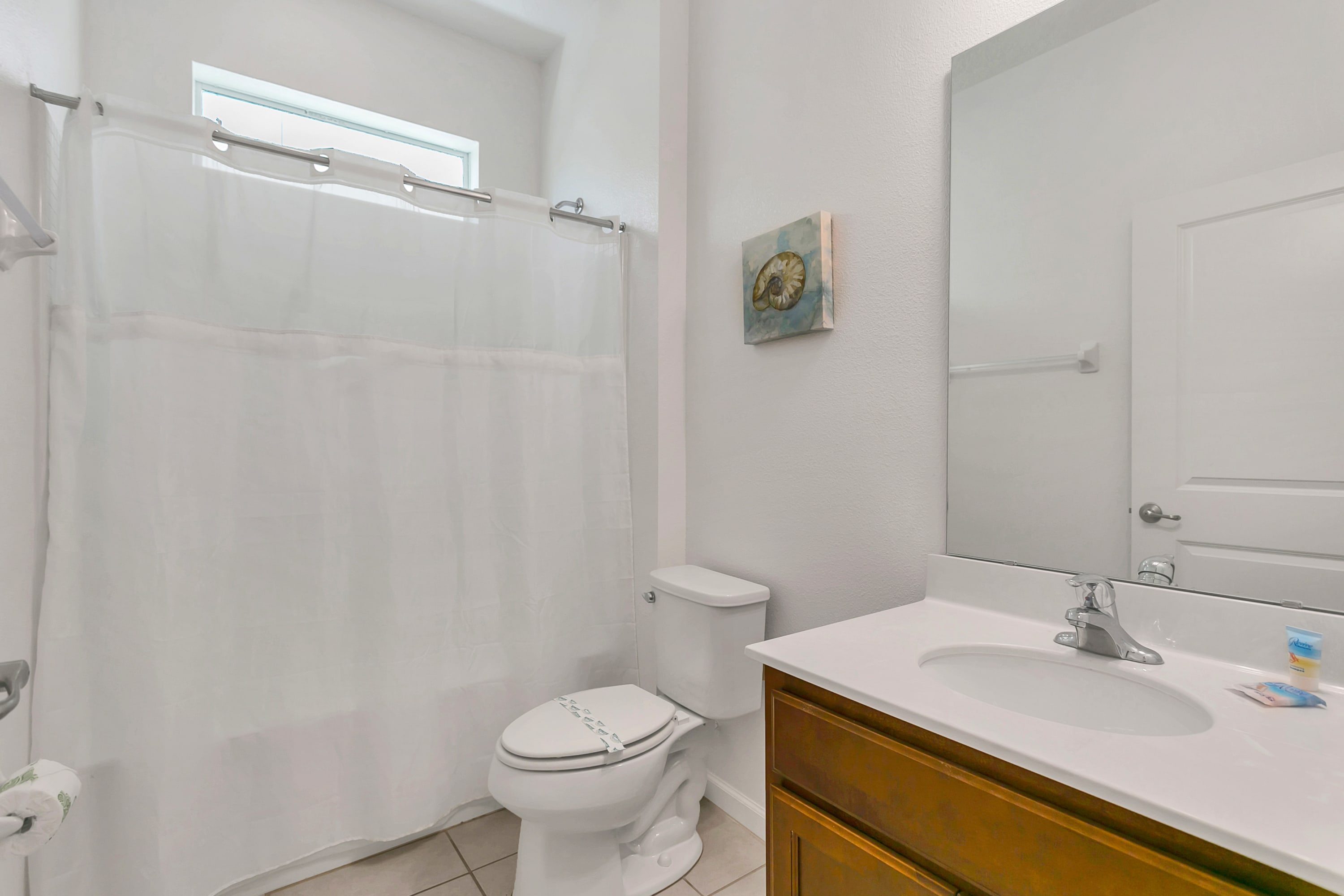 Bathroom with Shower-in-Tub Design