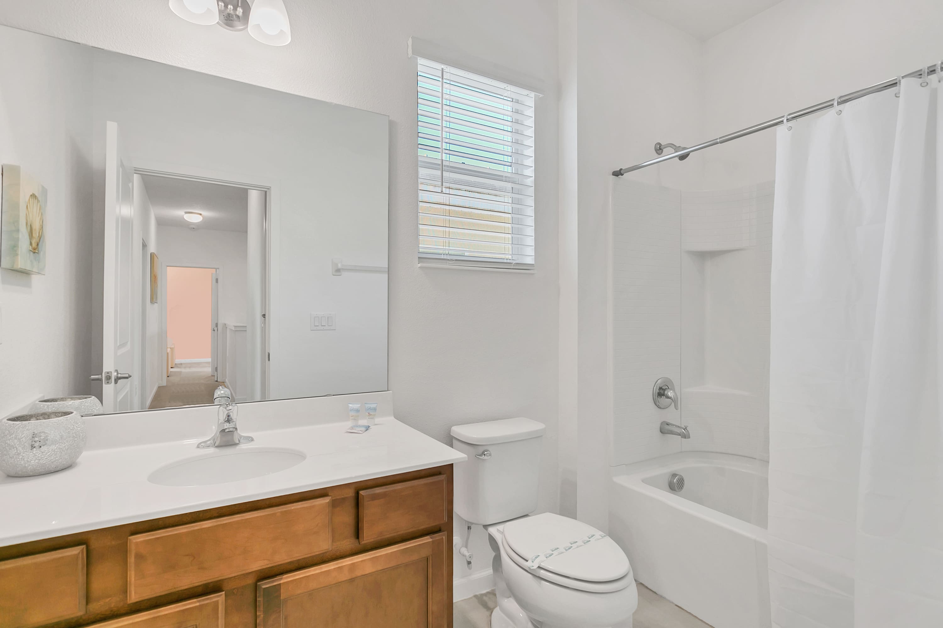 Upstairs Bathroom with Shower-in-Tub Design