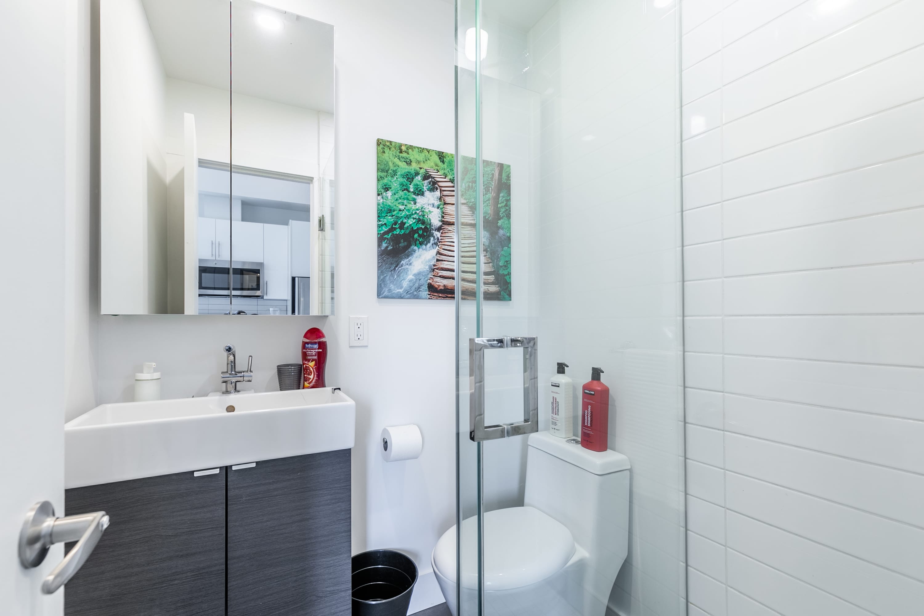 Full Modern Bathroom with Standing Shower
