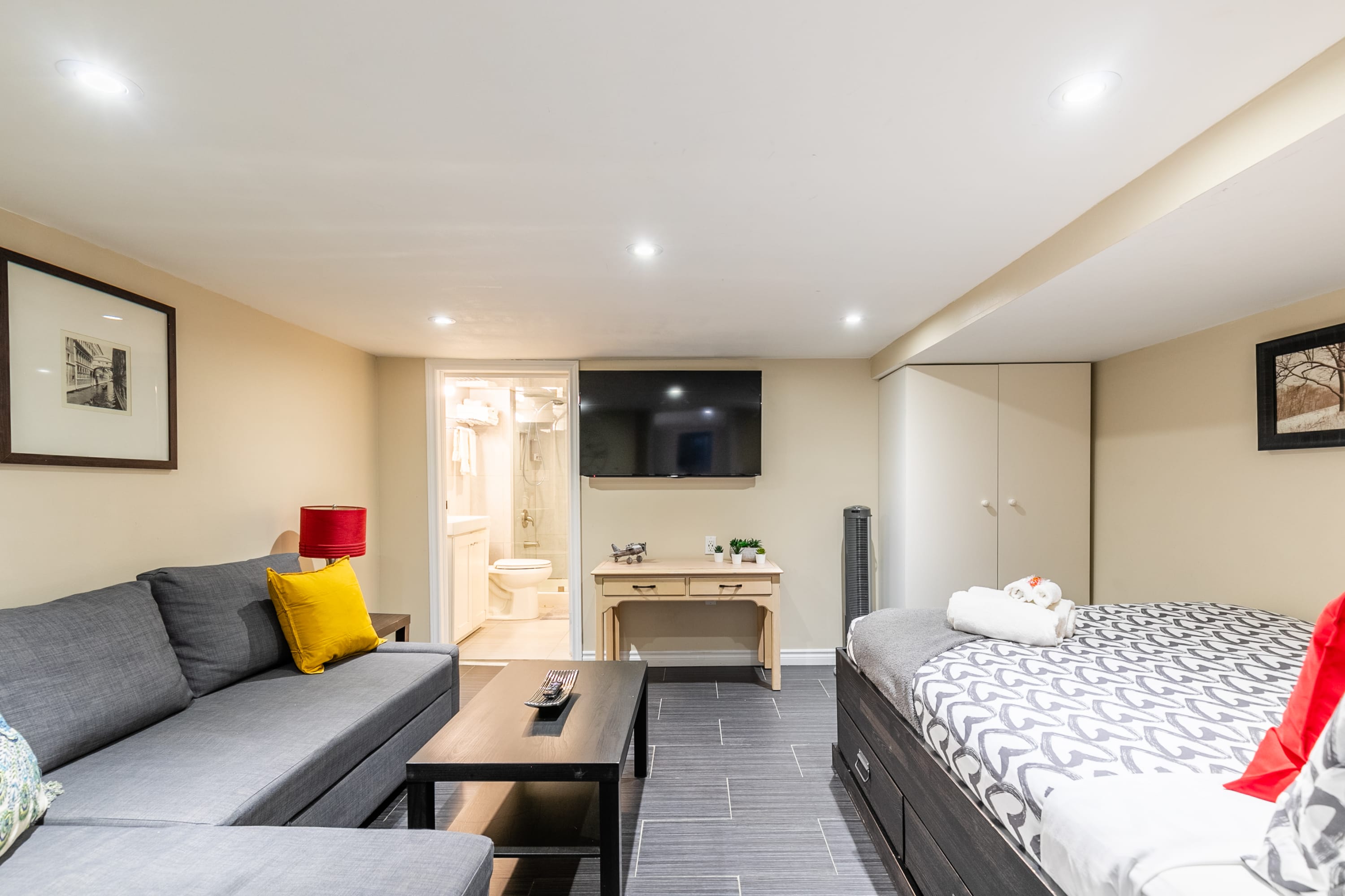 Living Room with Queen Sofa Bed