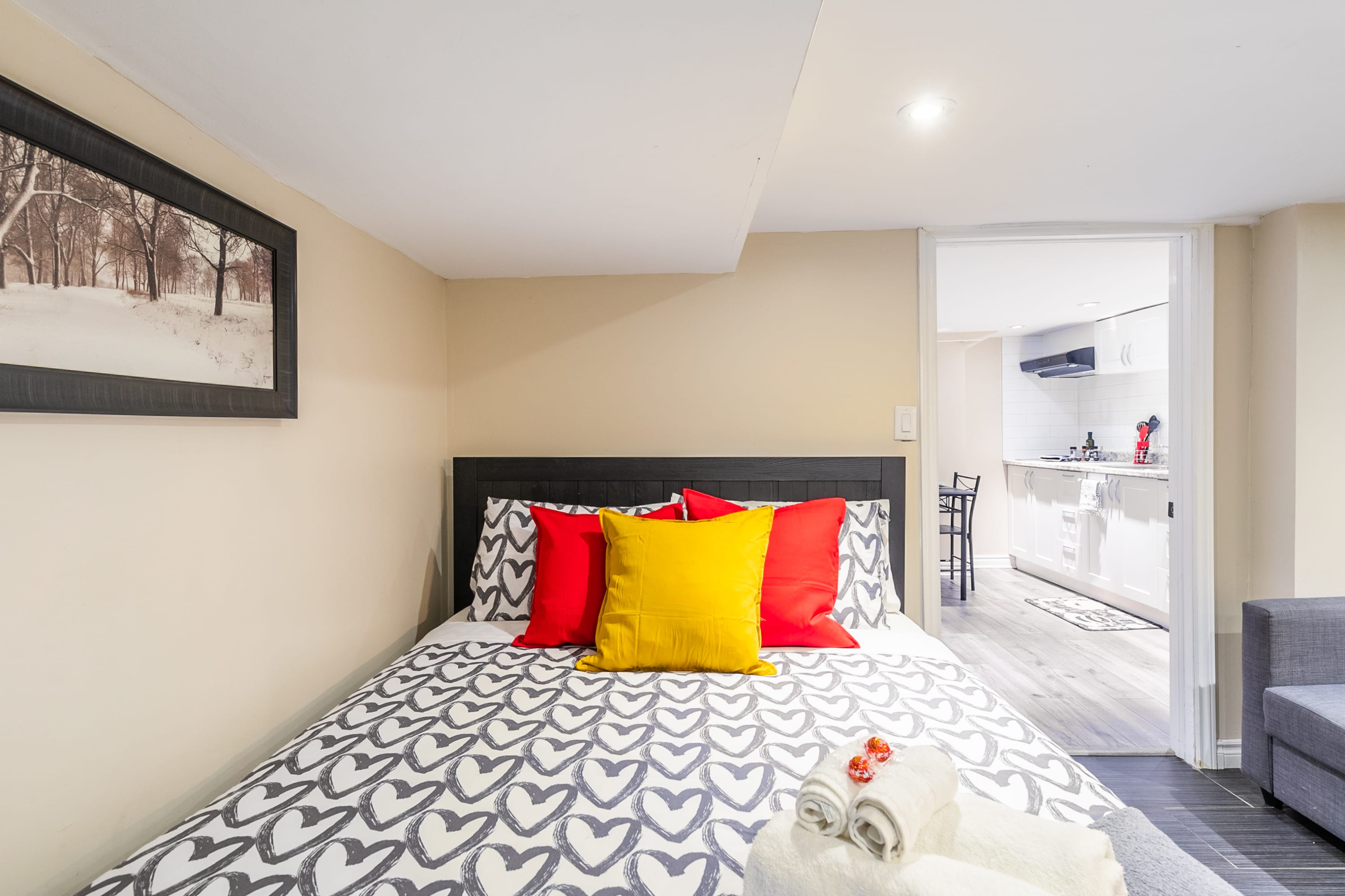 Queen Bed with Fresh Linens