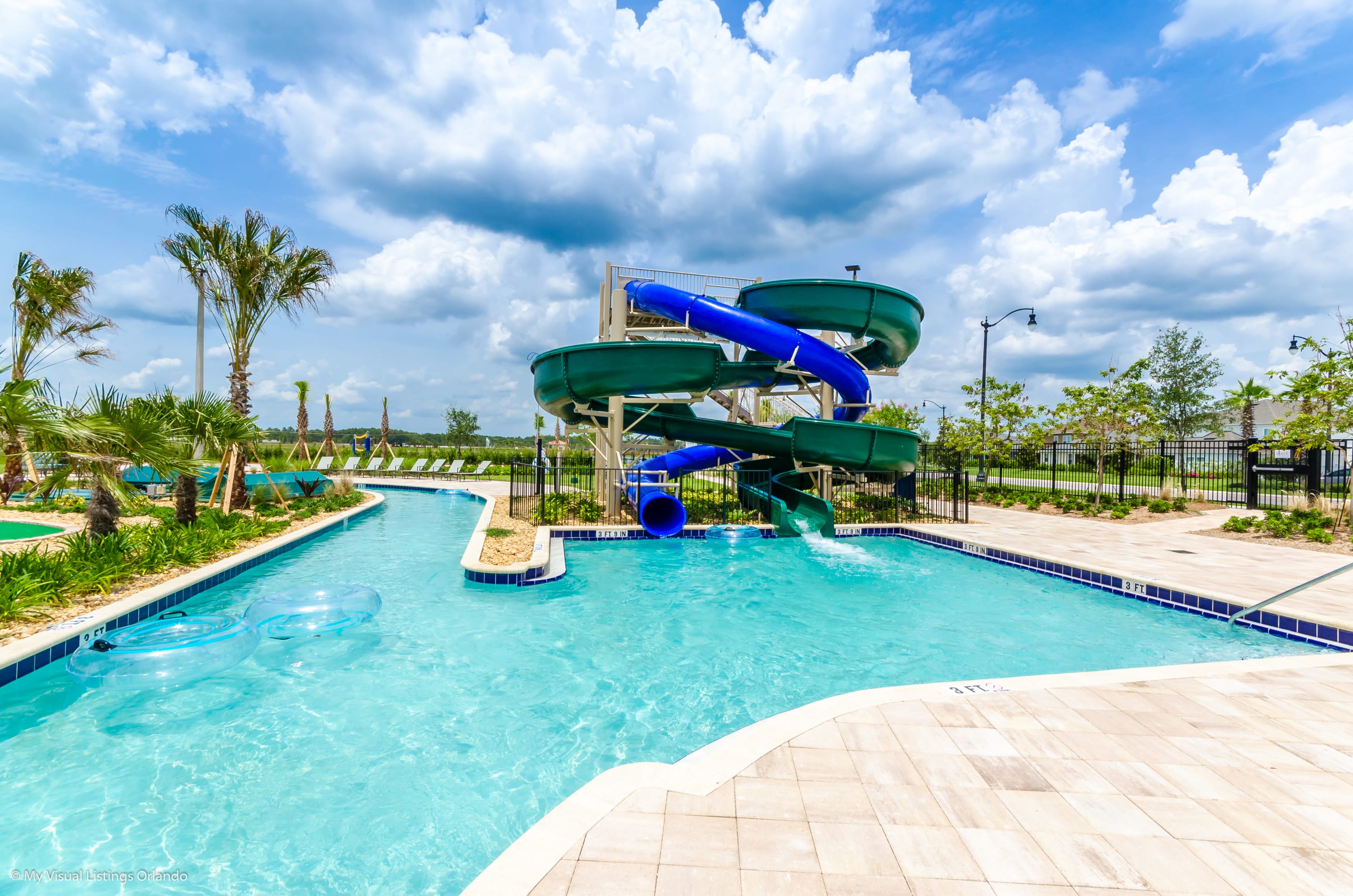 Waterslides at the resort
