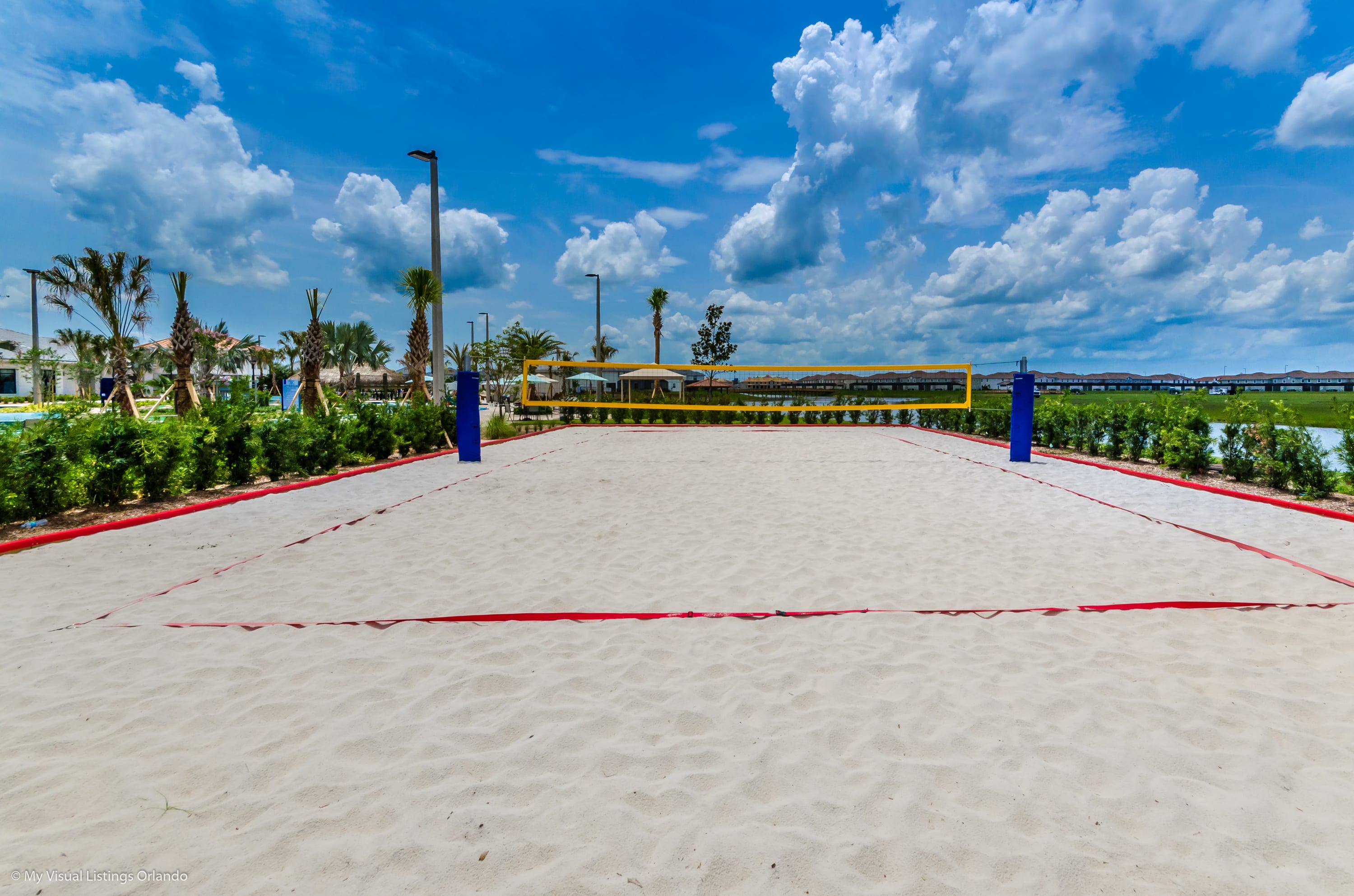Sand volleyball court