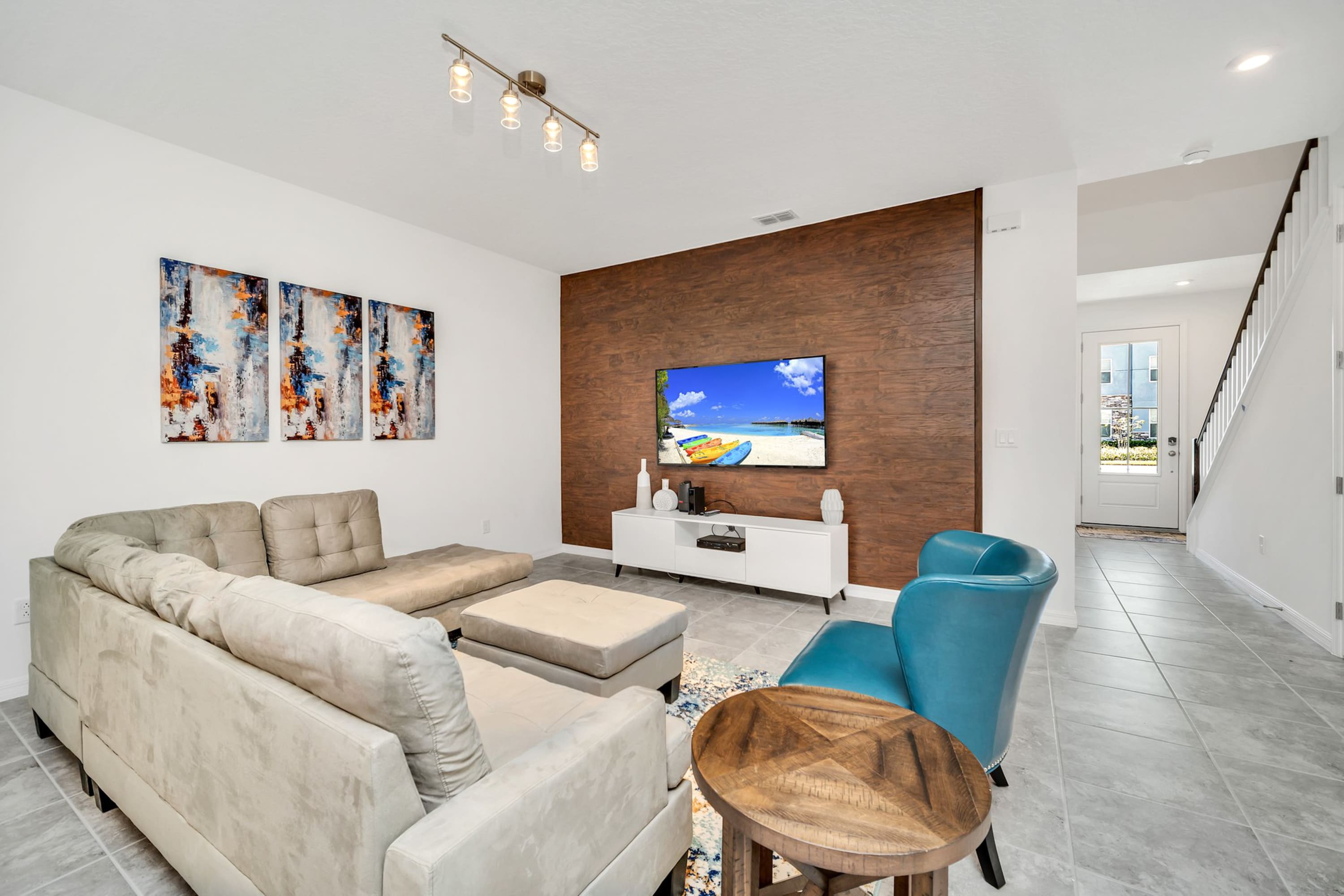 Relax In Style With Comfortable Seating And A Smart TV