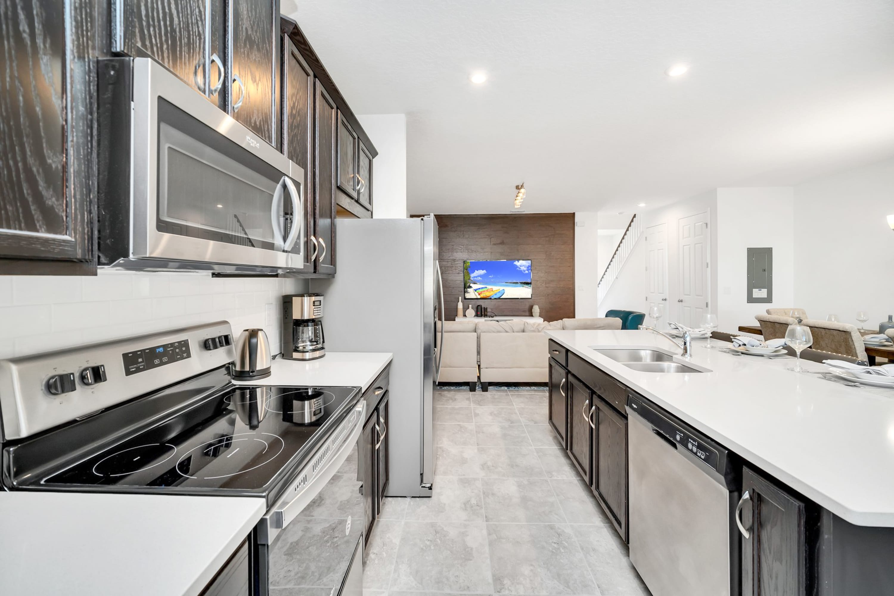 Modern Kitchen With Plenty Of Counter Space And Storage