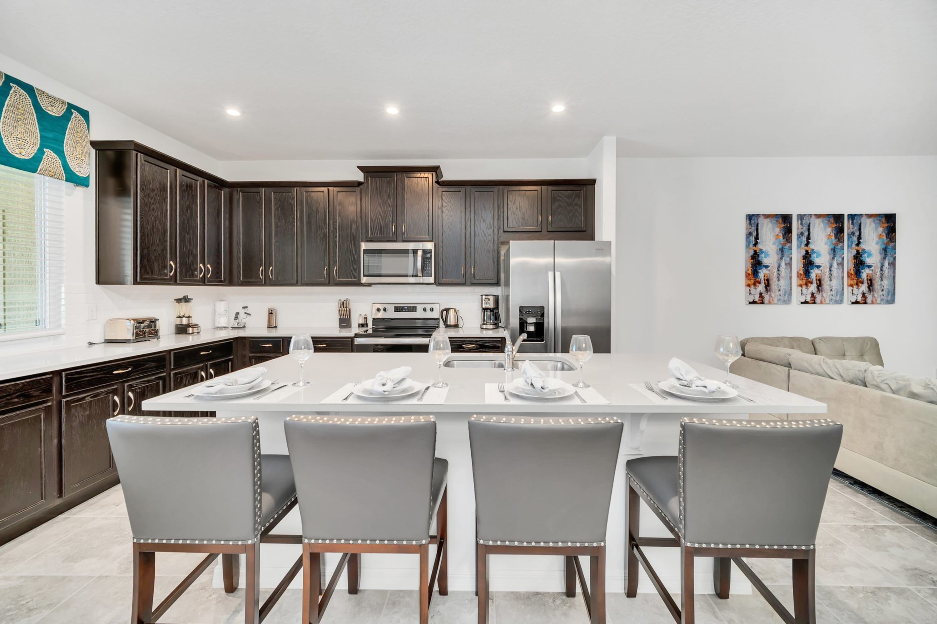 Fully Equipped Kitchen With Stainless Steel Appliances
