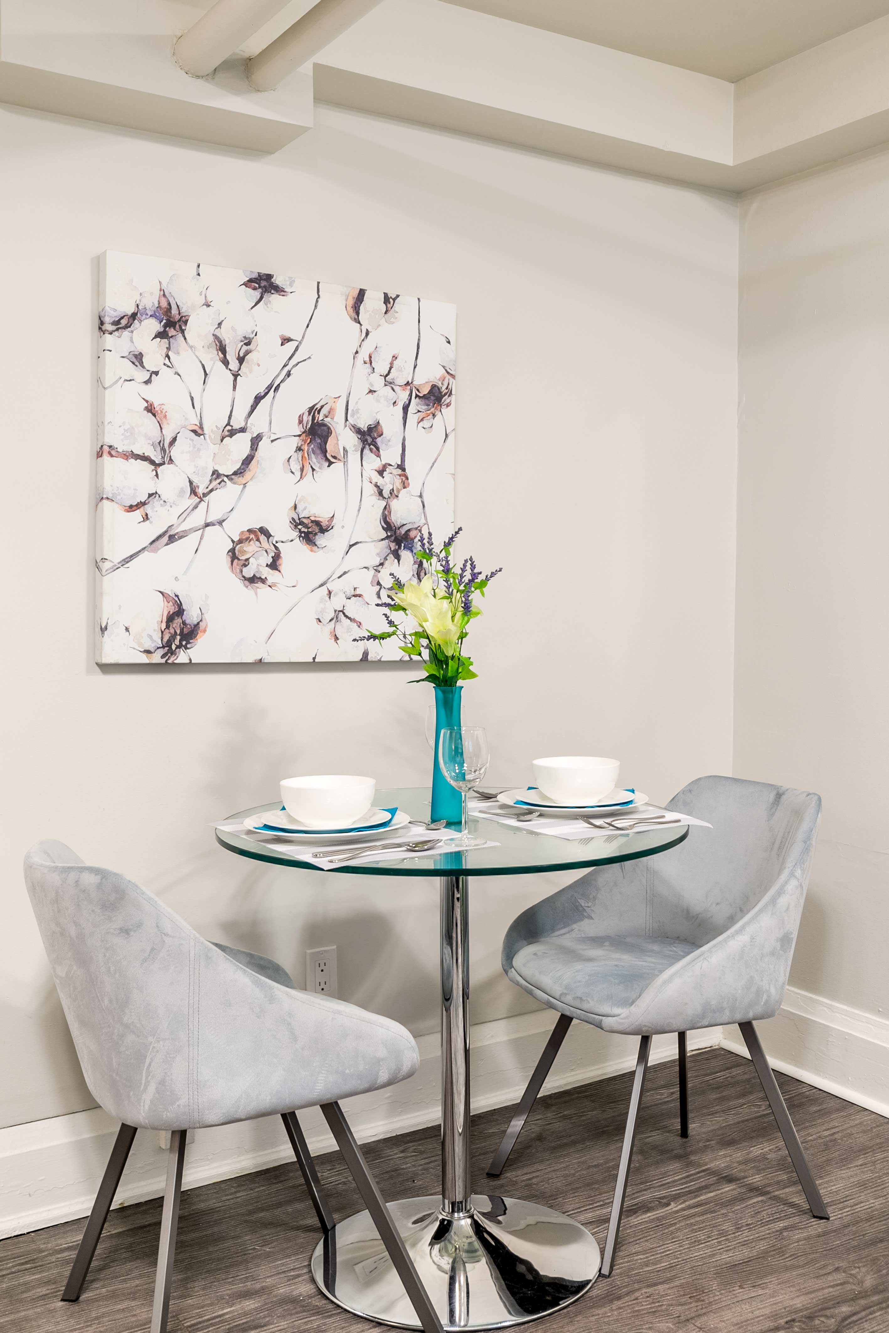 Stylish Dining Nook Perfect For A Cozy Meal For Two