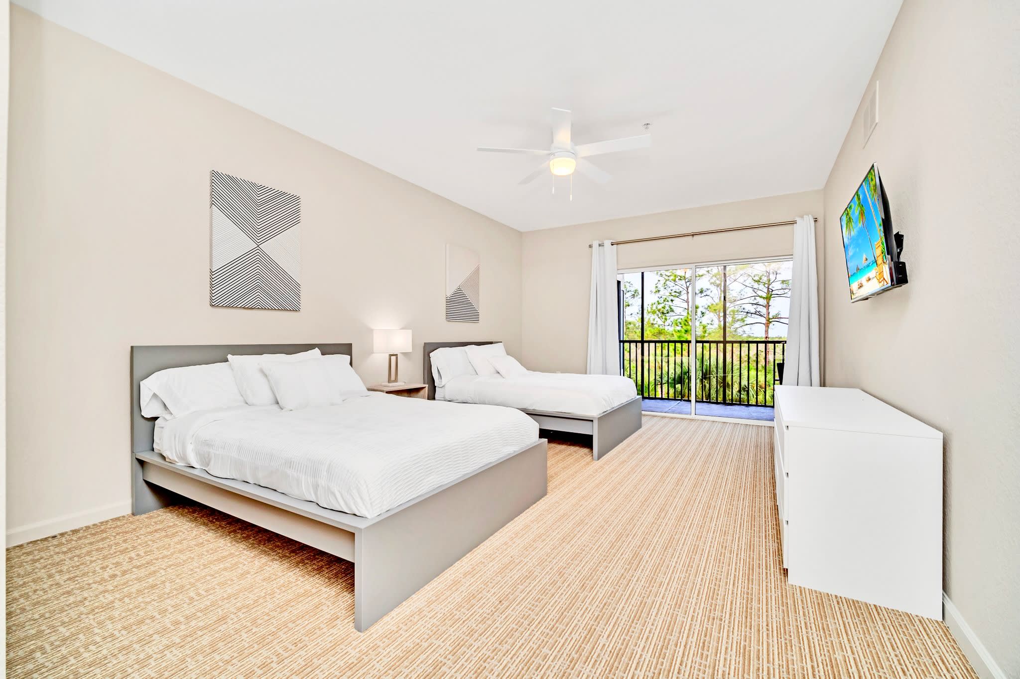 Queen Bedroom with 2 Queen Beds and Smart TV
