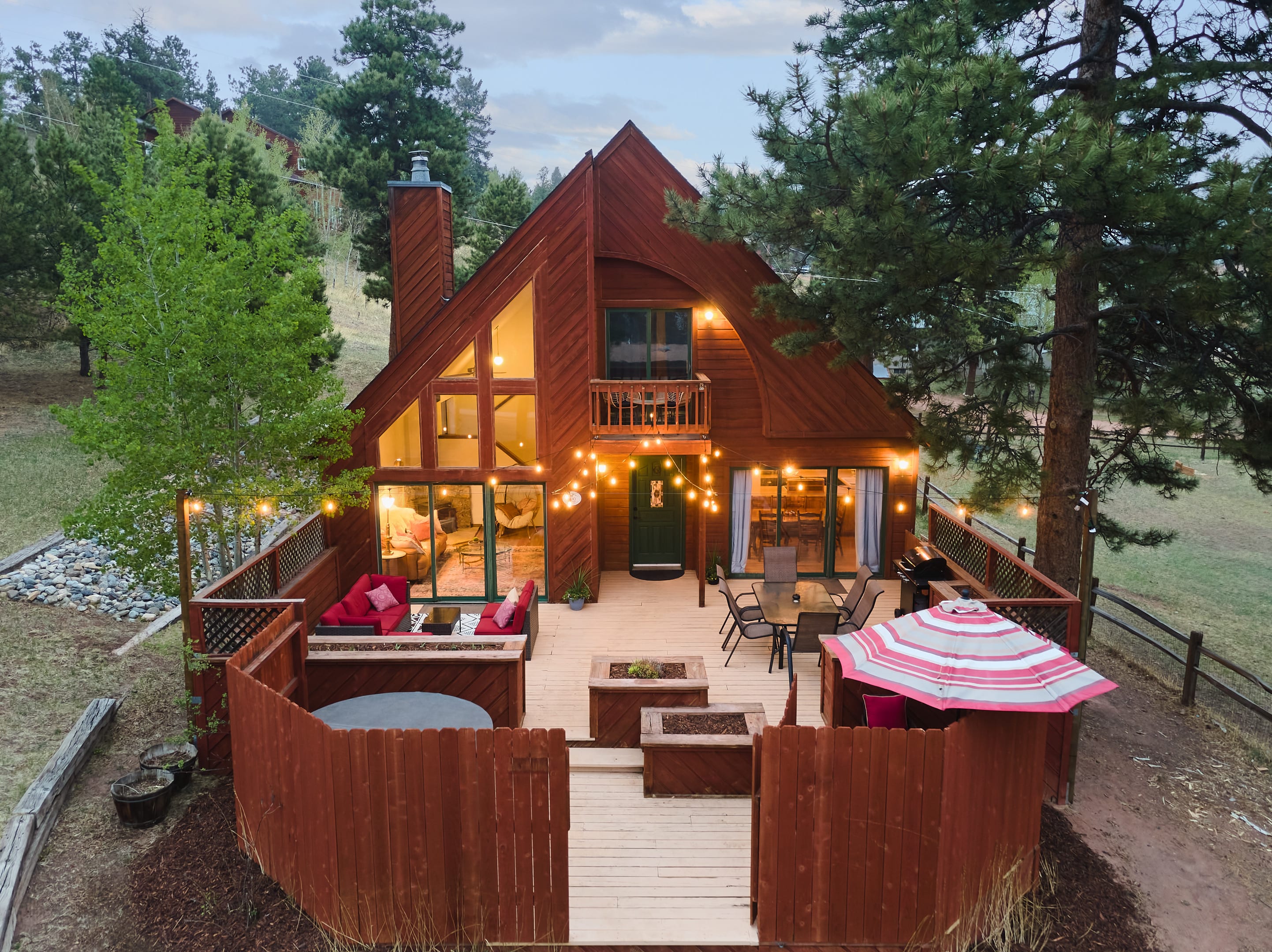 Mountain Boho A-Frame! ★ Peak Views ★ Hot Tub ★ — Woodland Park, CO — vacation rental