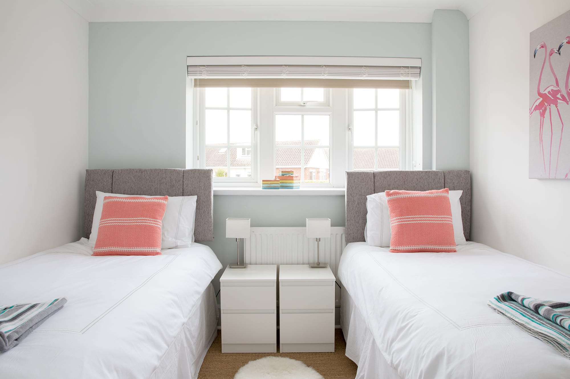 Comfy twin bedroom on the ground floor.