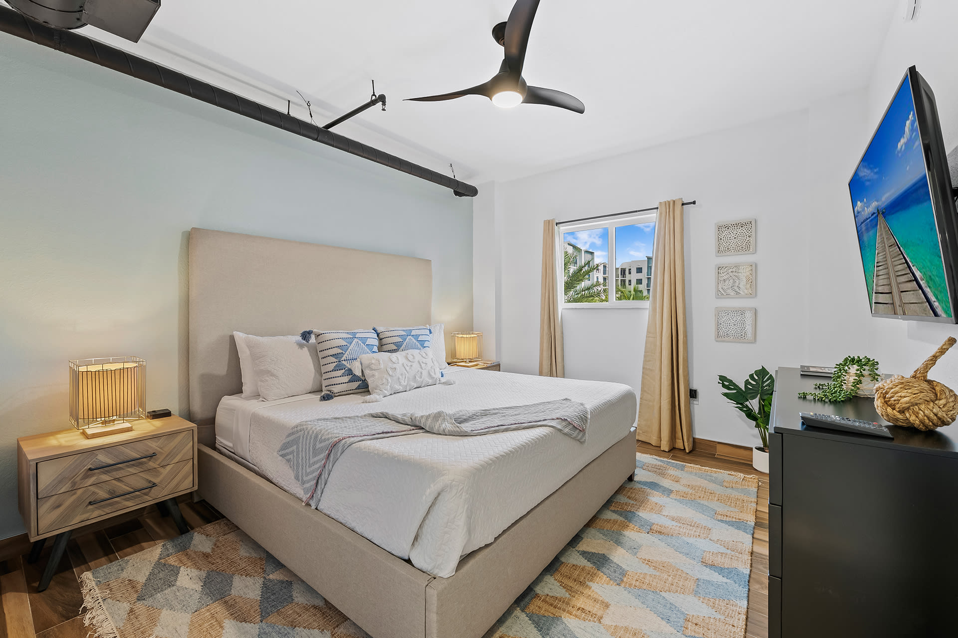 Suite 203: King Bed, Balcony water views, pool