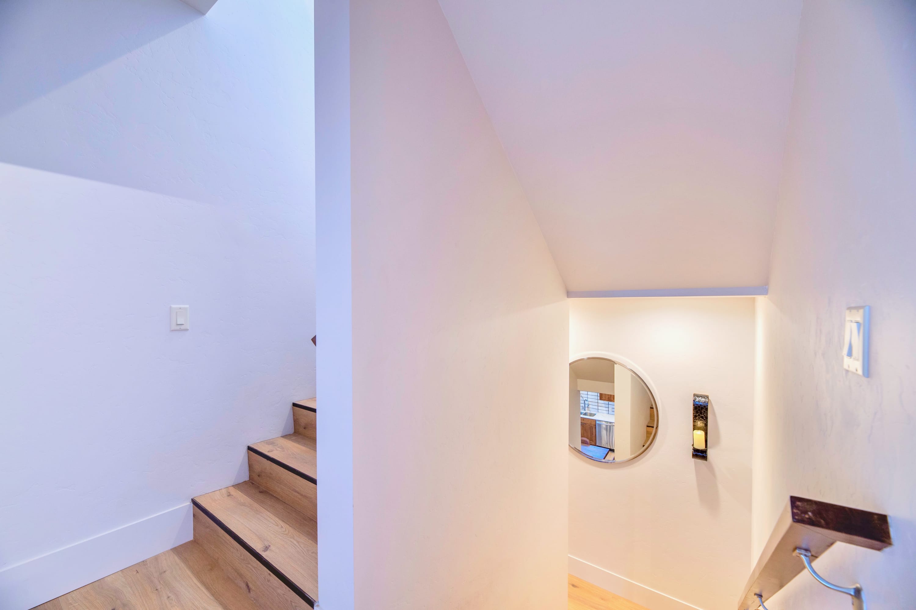 Inviting Staircase With Unique Architectural Touches