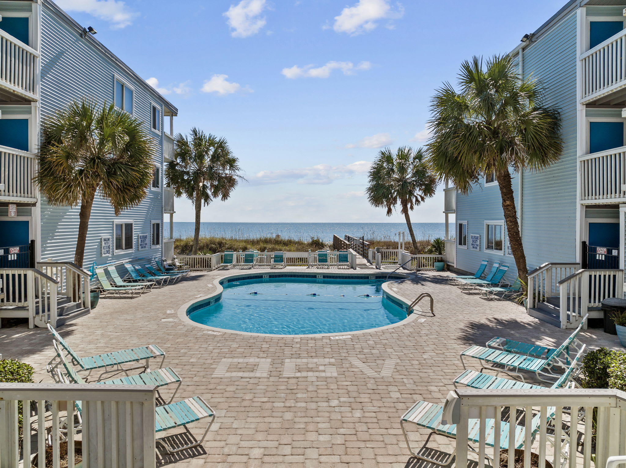 Our condo is just steps away from the pool that is right on the ocean!