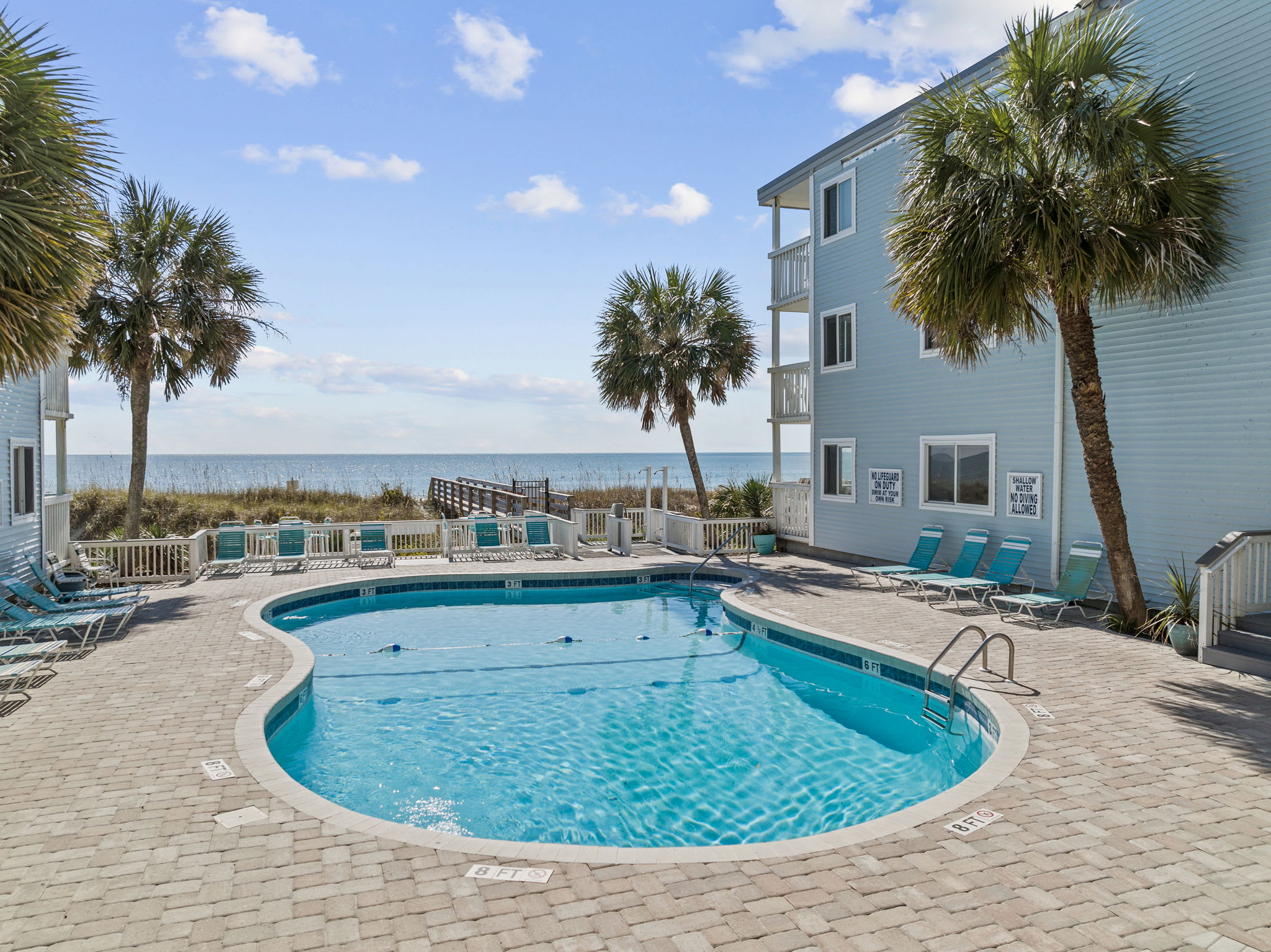 Shared pool with our small condo complex is well maintained and has the best view. Walk right out from the condo and take your pick.
