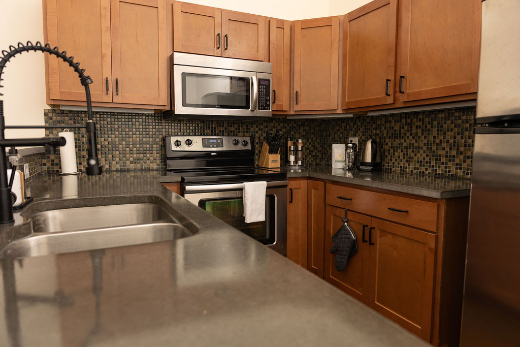 Historic 1 BR apt with exposed brick loft downtown