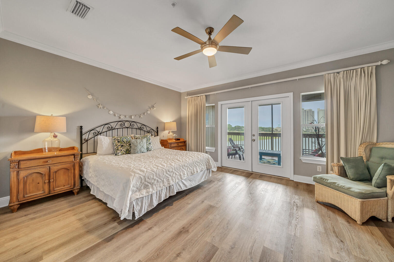 Large master bedroom with private bathroom