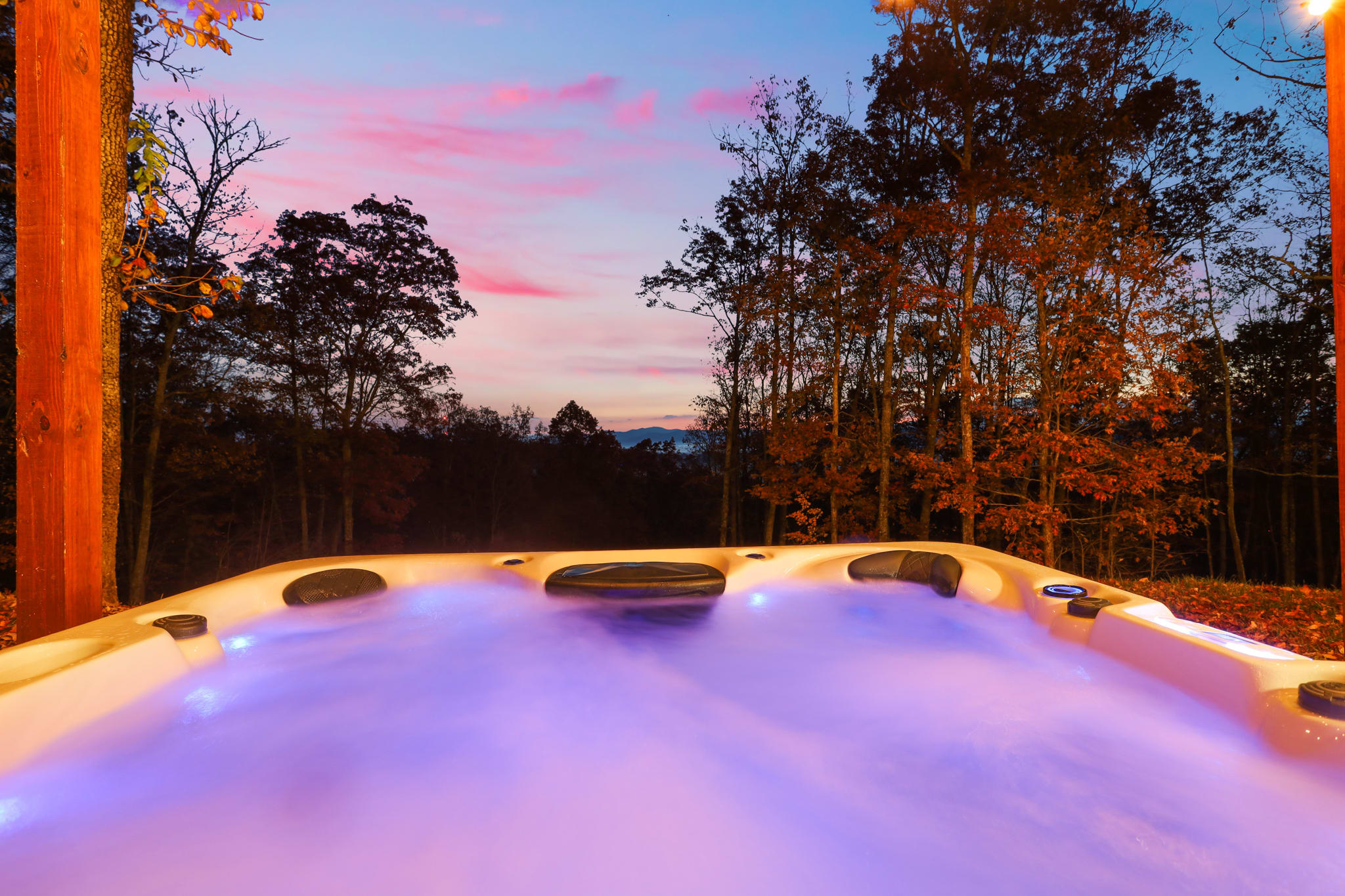 It;s never too early for a hot tub soak! Enjoy the sunrise!