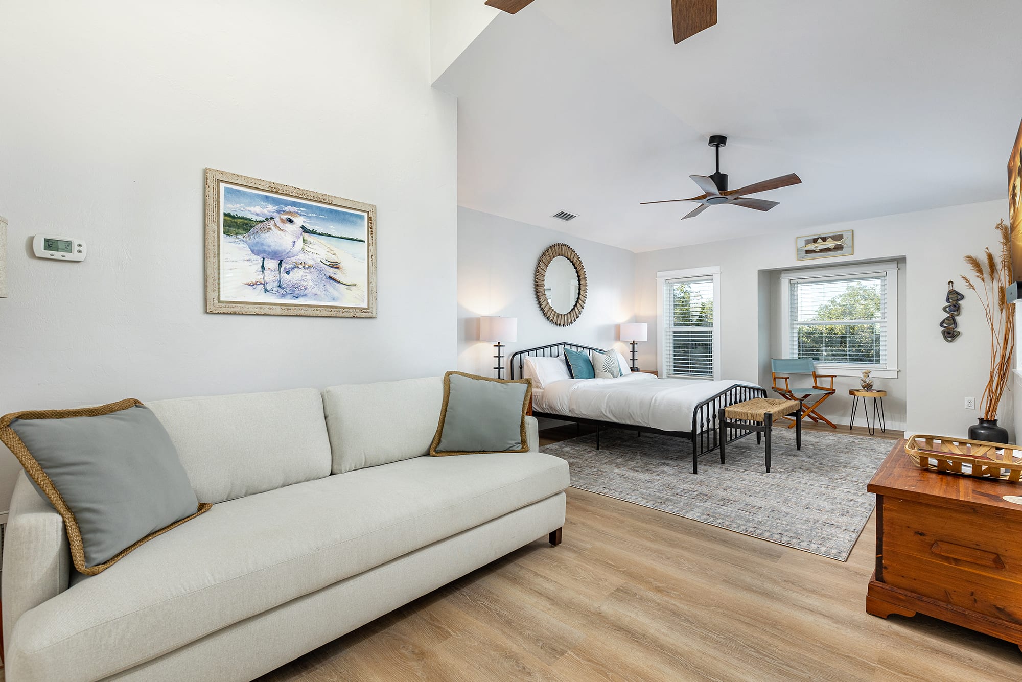 Master bedroom with King size bed
