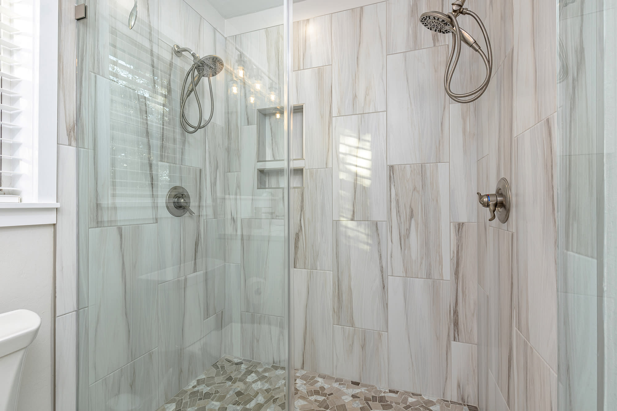 Master bathroom with double vanity