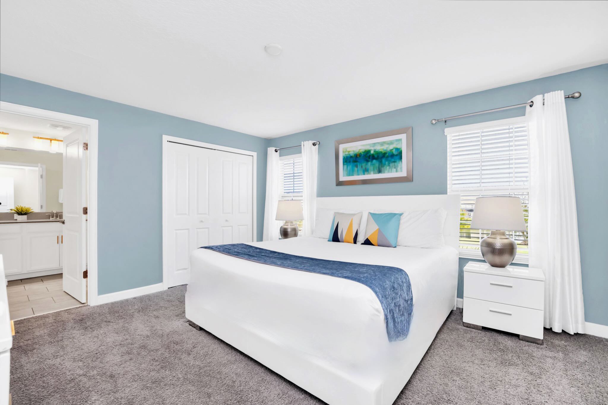 Spacious Master Bedroom With Modern Décor
