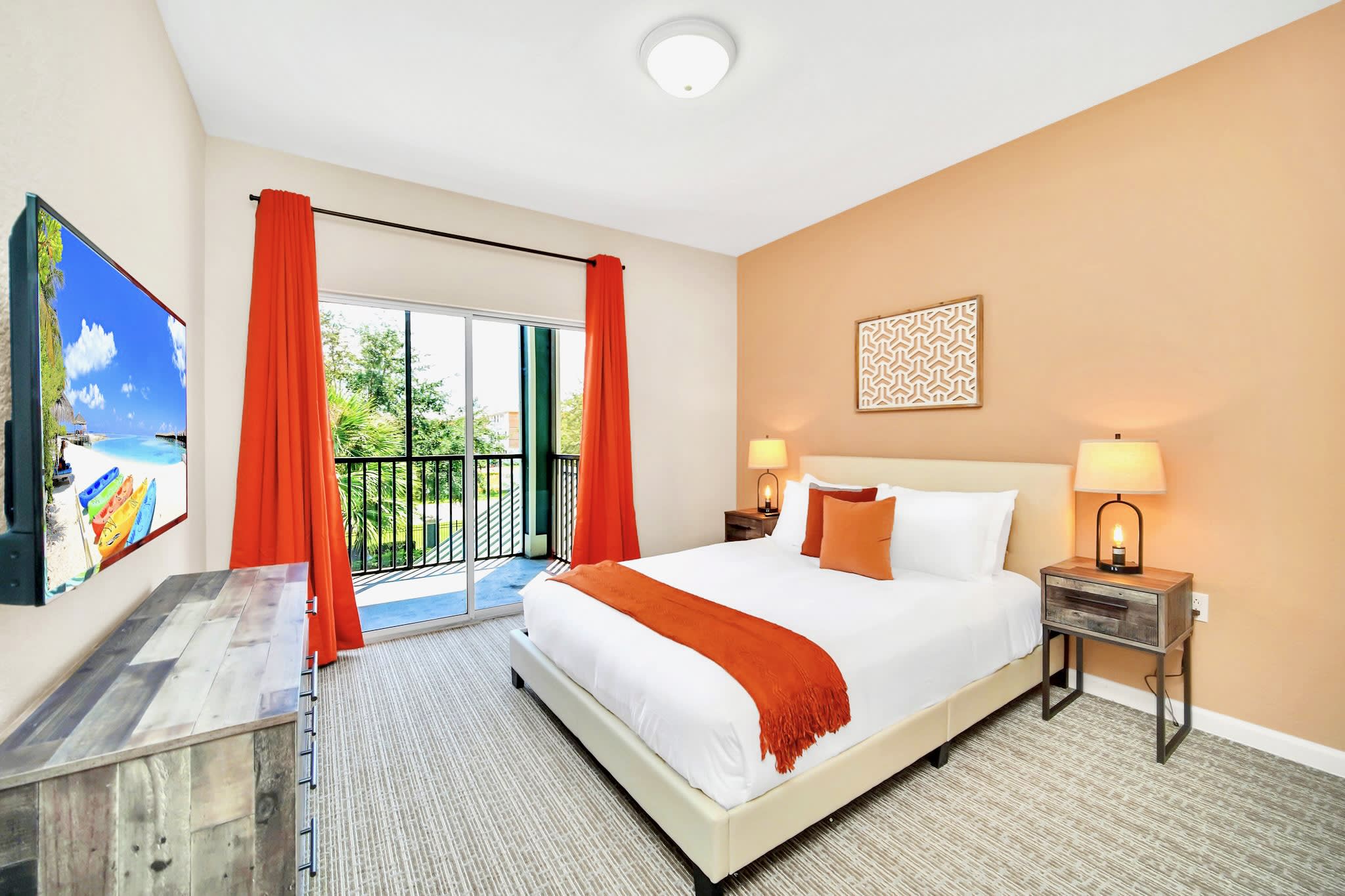 Queen Bedroom with Patio Access