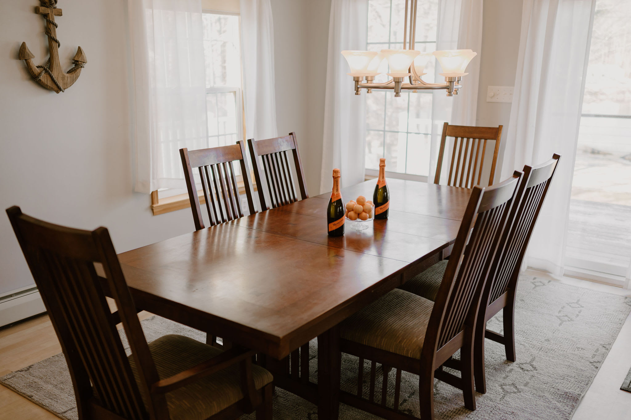 Dining room table- seating for 6 + more in kitchen
