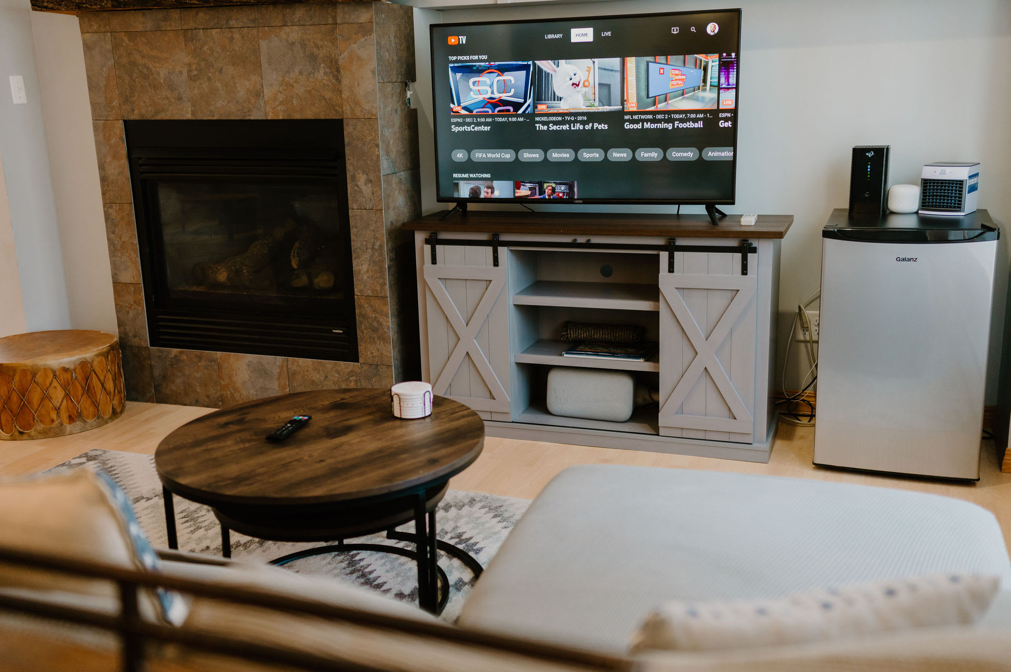 Living room with Smart TV