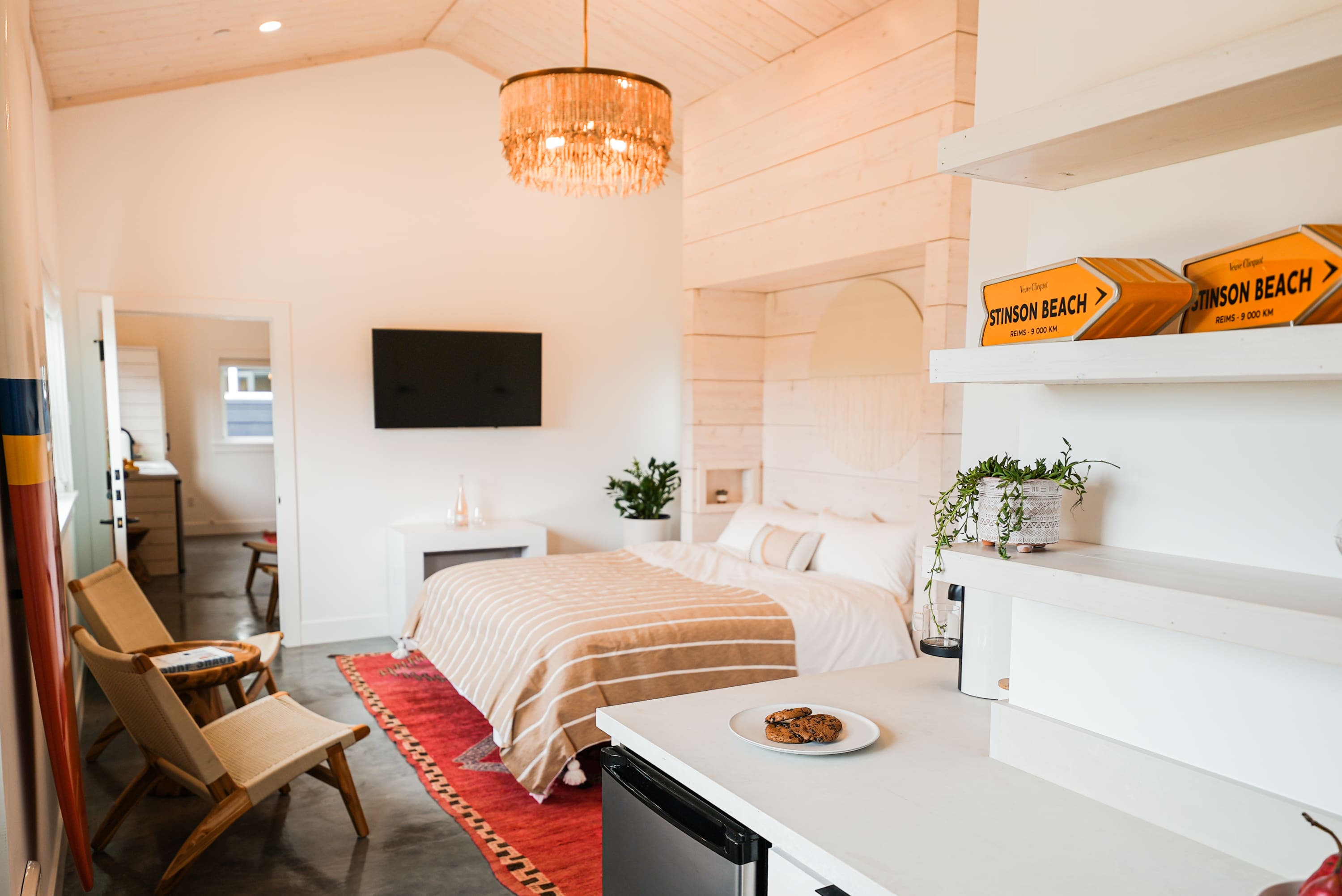 Longboard Studio and Funboard Room includes Two King Beds and a Kitchenette — Stinson Beach, CA — vacation rental