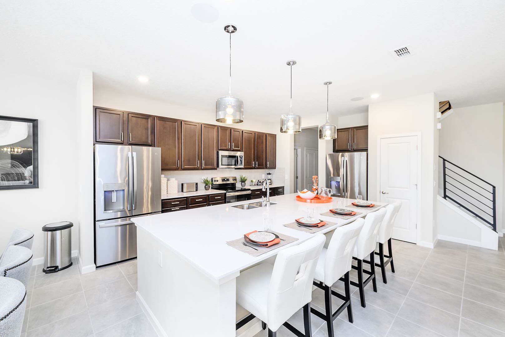 Beautiful Kitchen Island with Bar Seating