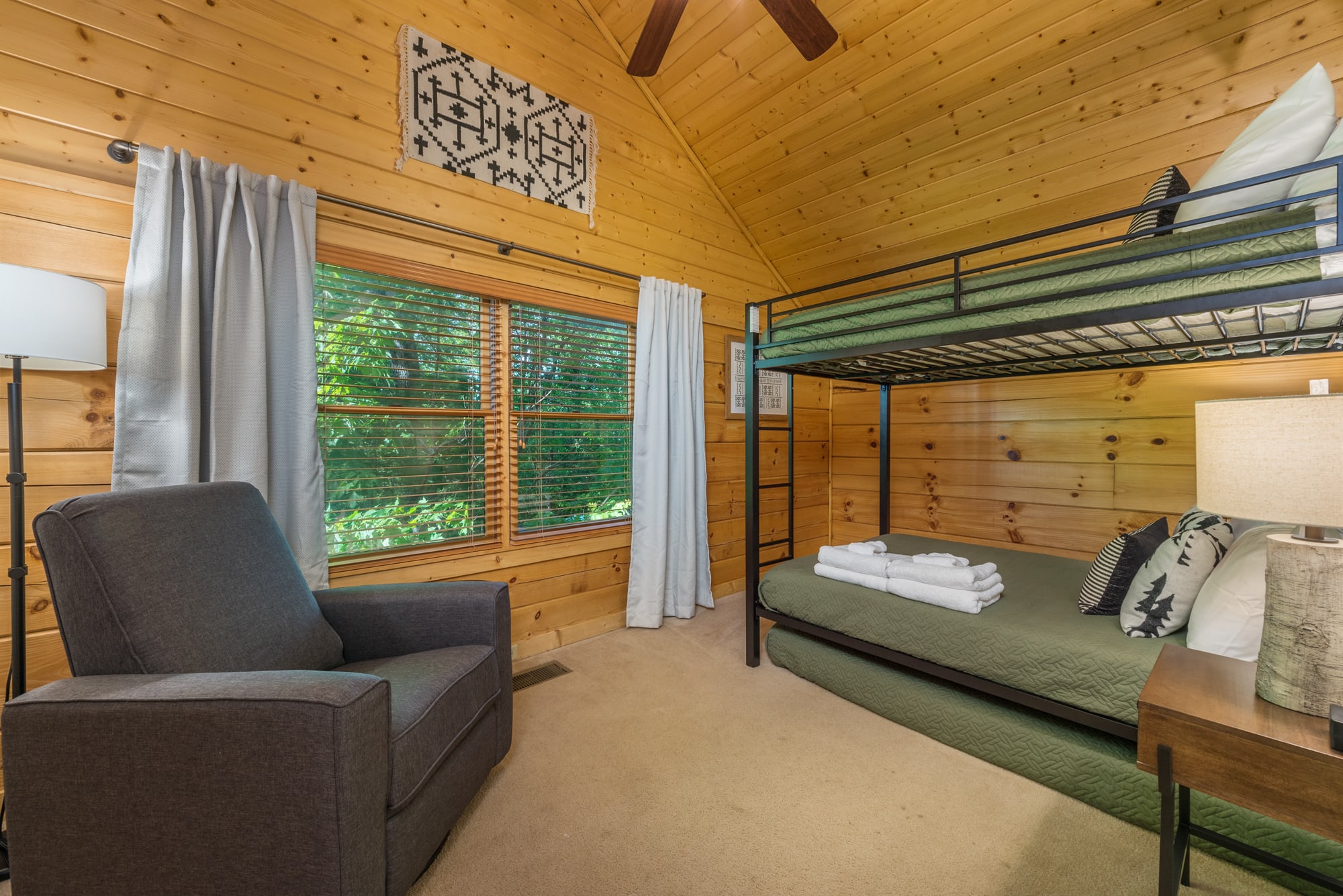 Cabin 1 - Full/Full Bunk room on the top floor