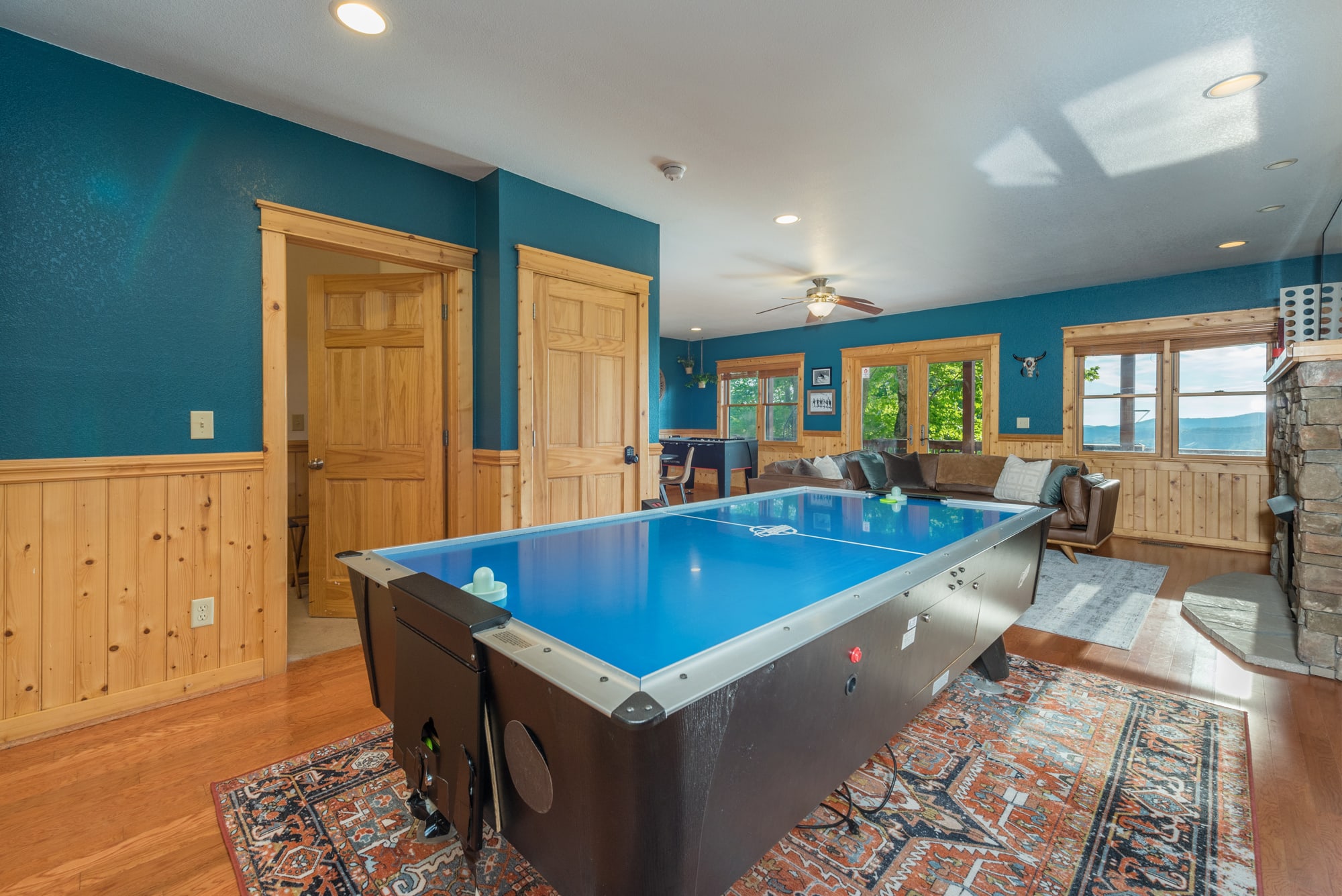 Cabin 2 - Enjoy the game room and watch a movie by the fire