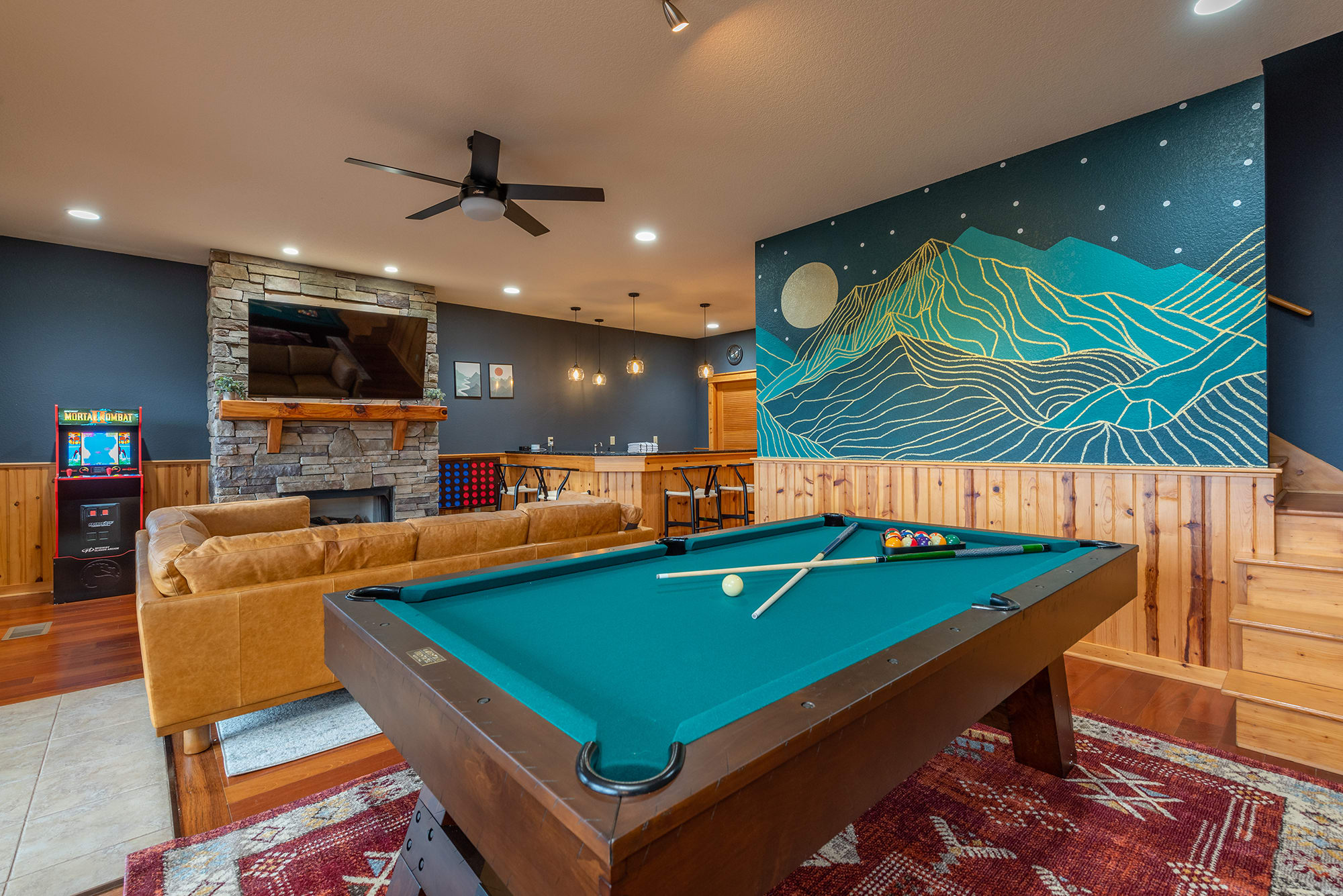 Cabin 2 - Enjoy the game room and watch a movie by the fire