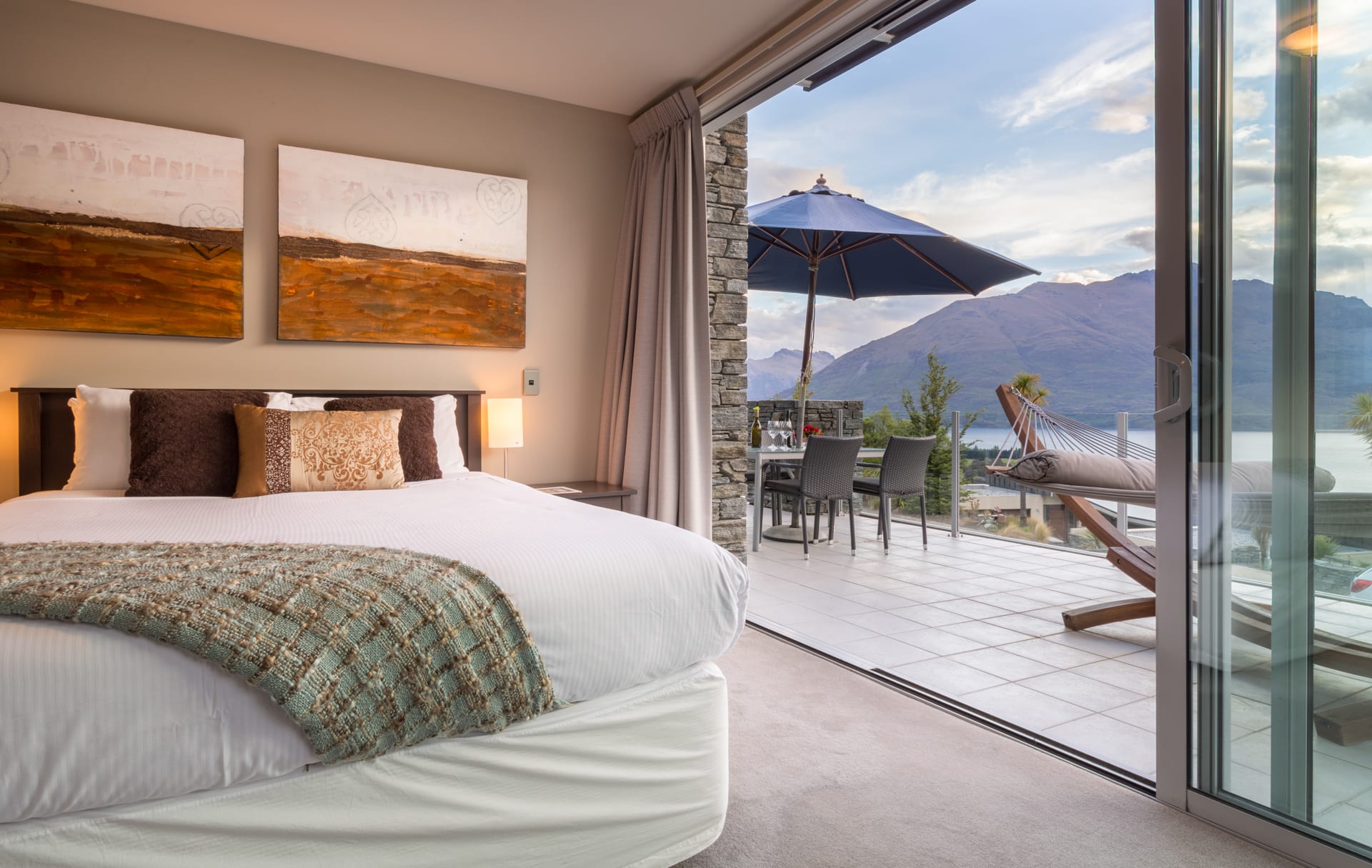 Bedroom 1 with incredible mountain views