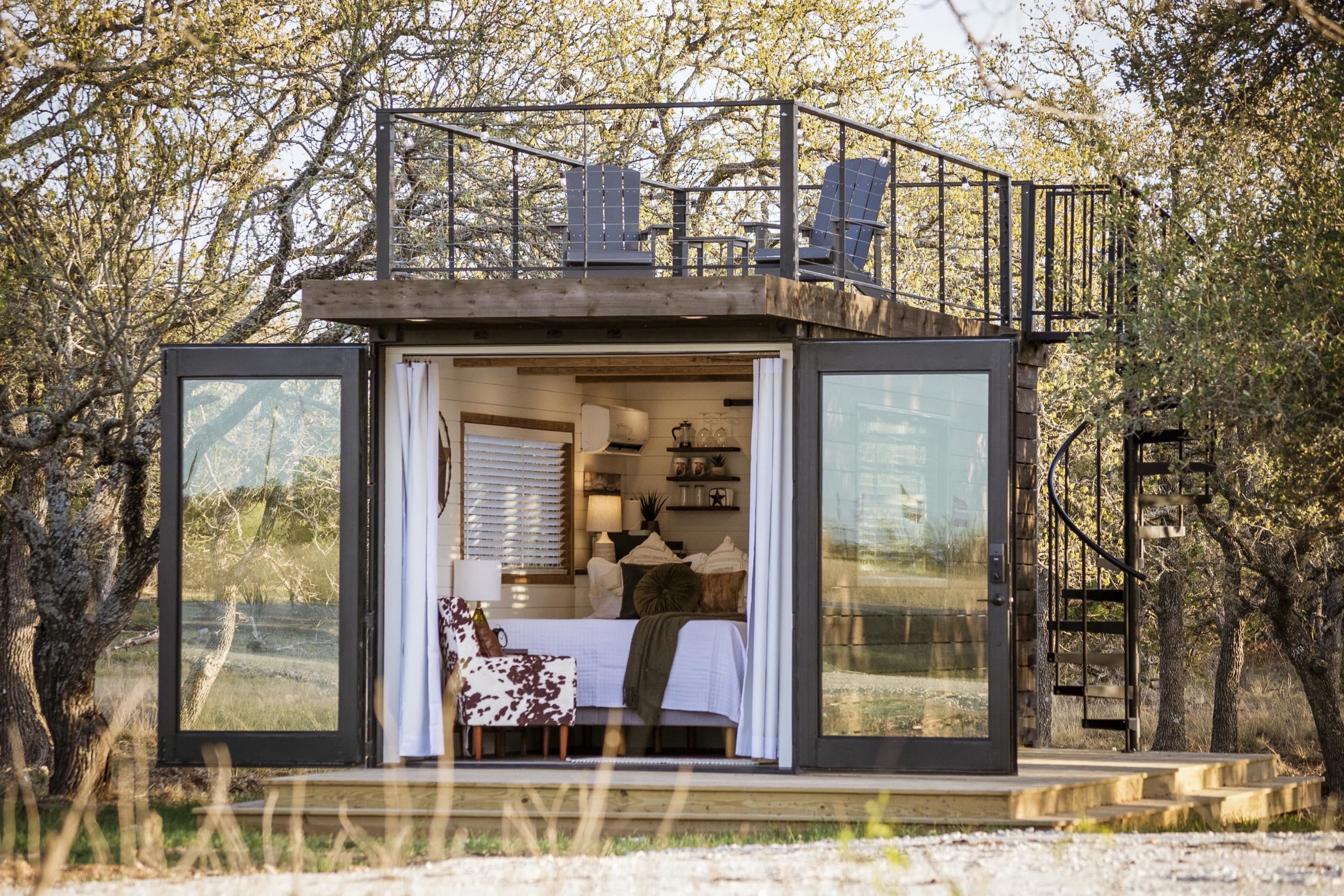 The Lone Star Shipping Container | Rooftop Patio — Fredericksburg, TX — vacation rental