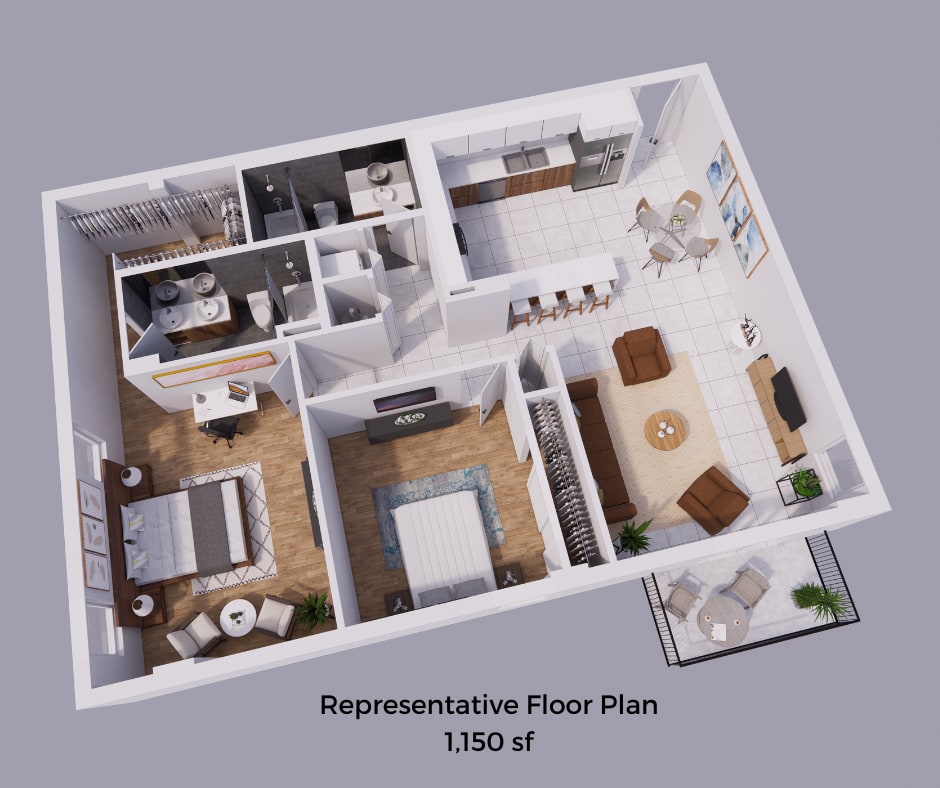 Suite 201: 2 Bed/2 Bath, Htd Pool, Gym, Free Bikes - Foto 6
