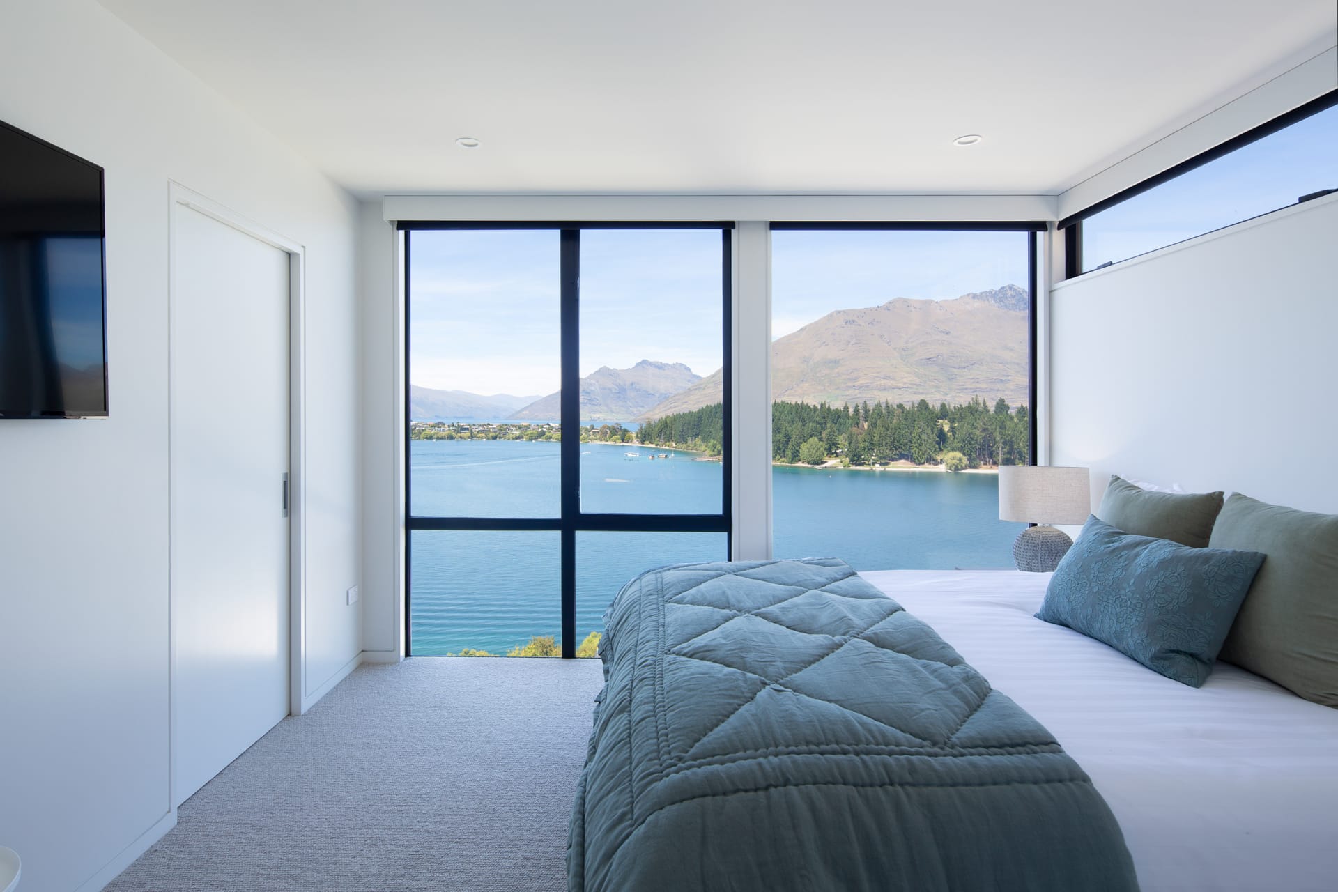 Bedroom 2 with King bed and lake views