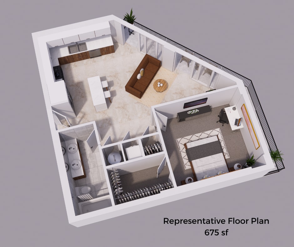 Suite 304: King Bed, Balcony, Heated Pool, Gym