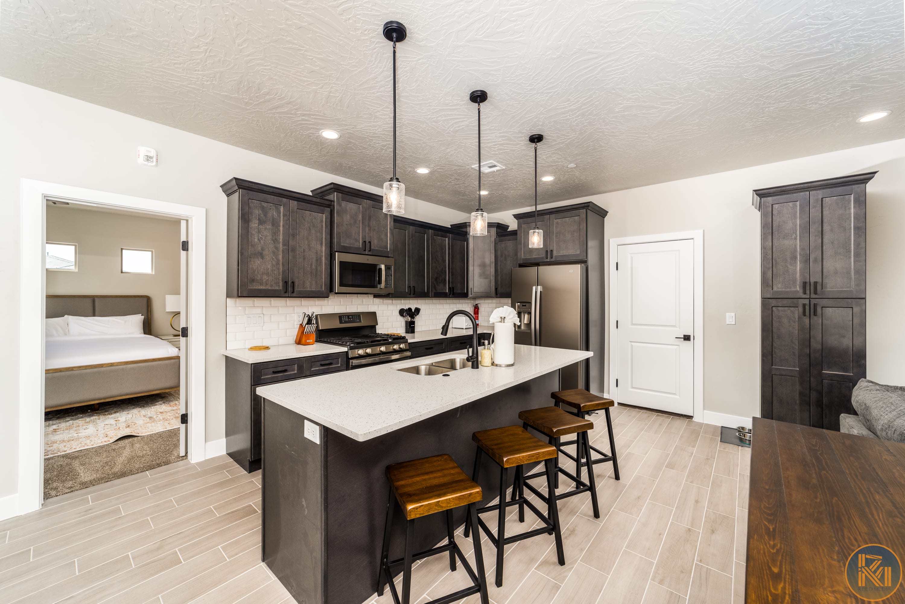 Kitchen bar with seating