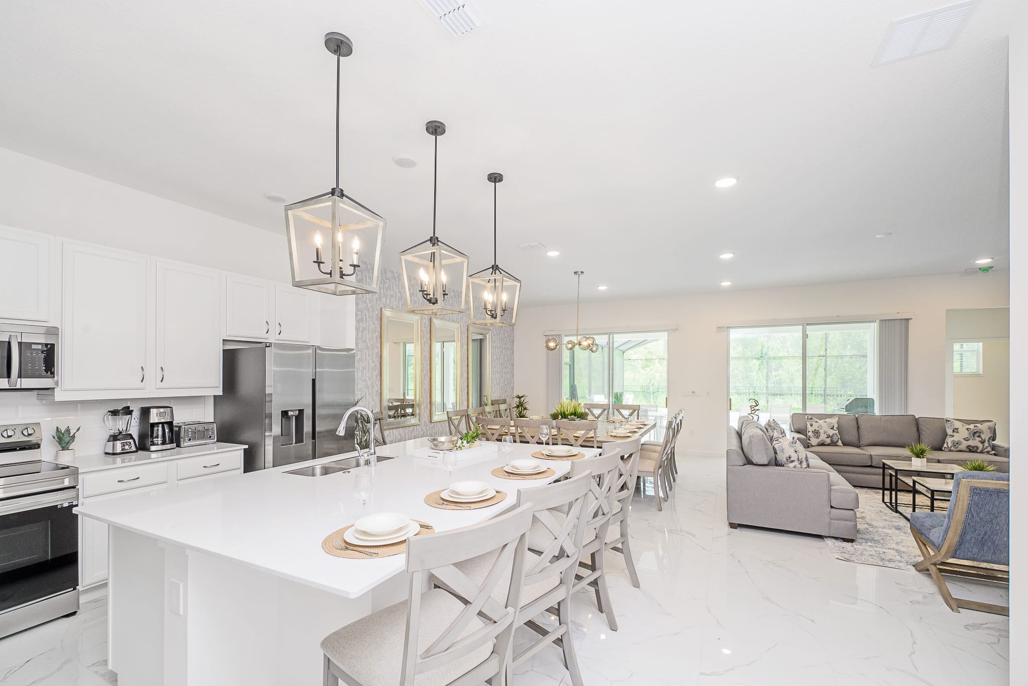 Gourmet Kitchen with Island Bar Seating