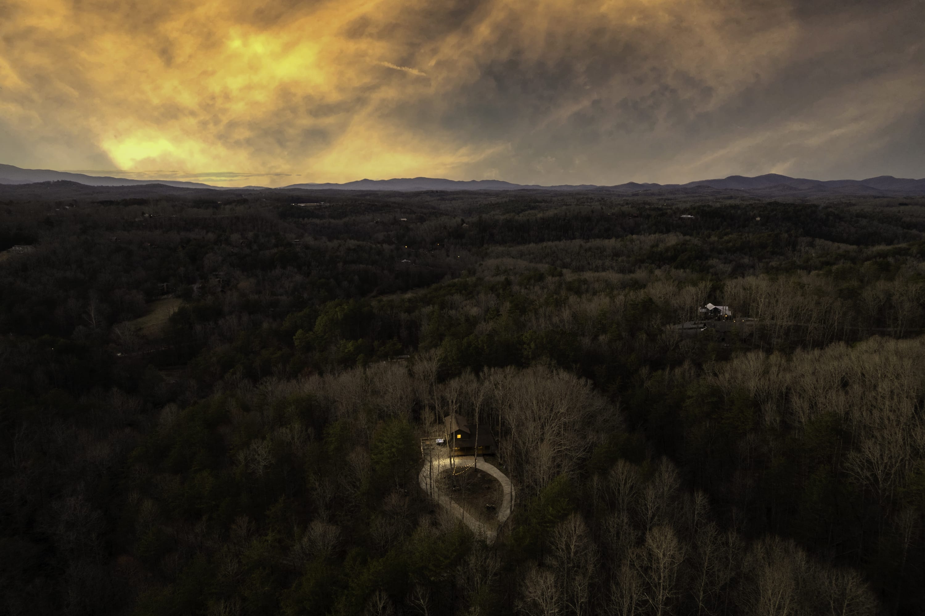 Aerial Sunset View