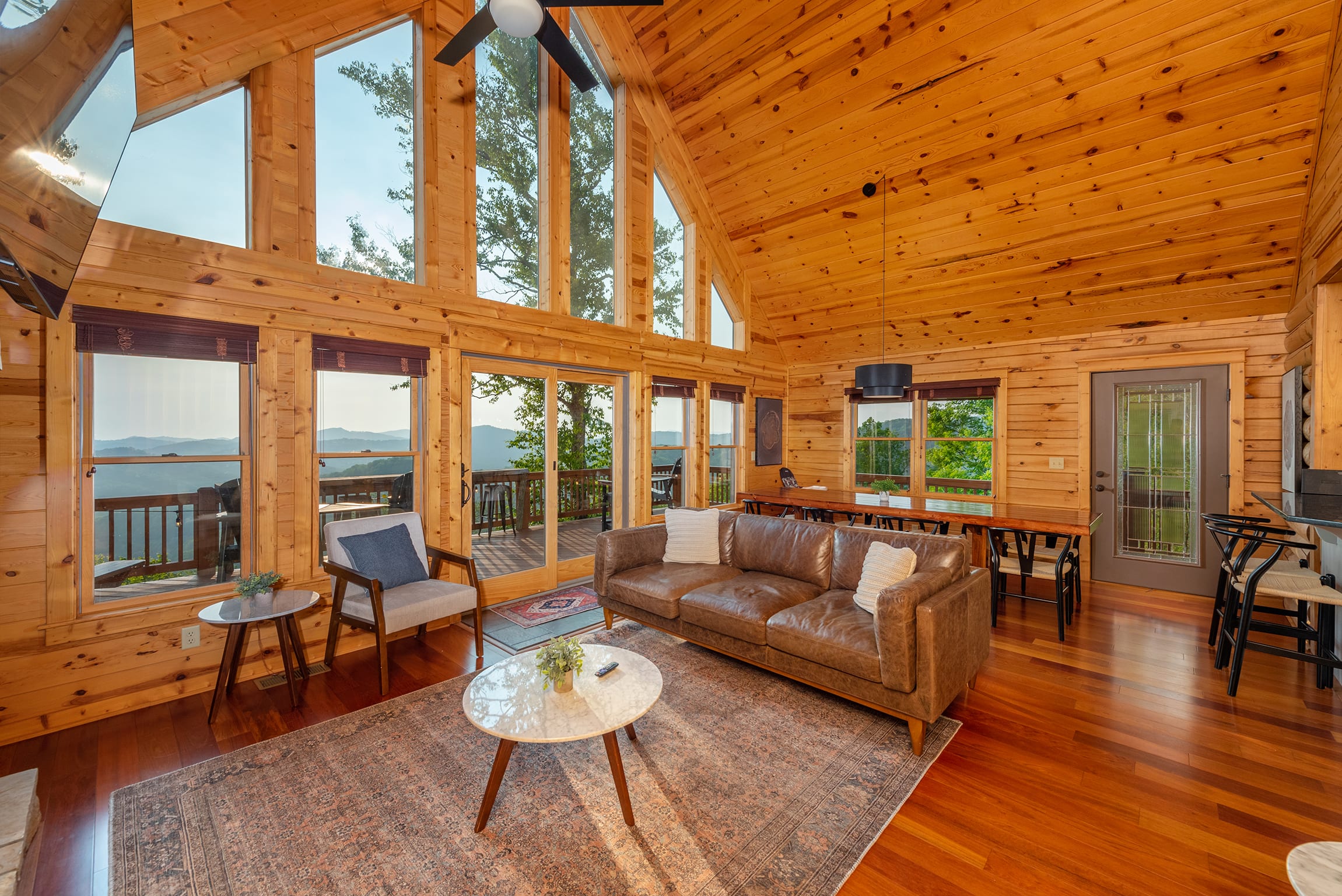 Cabin 2 - Cozy up in the main floor living room