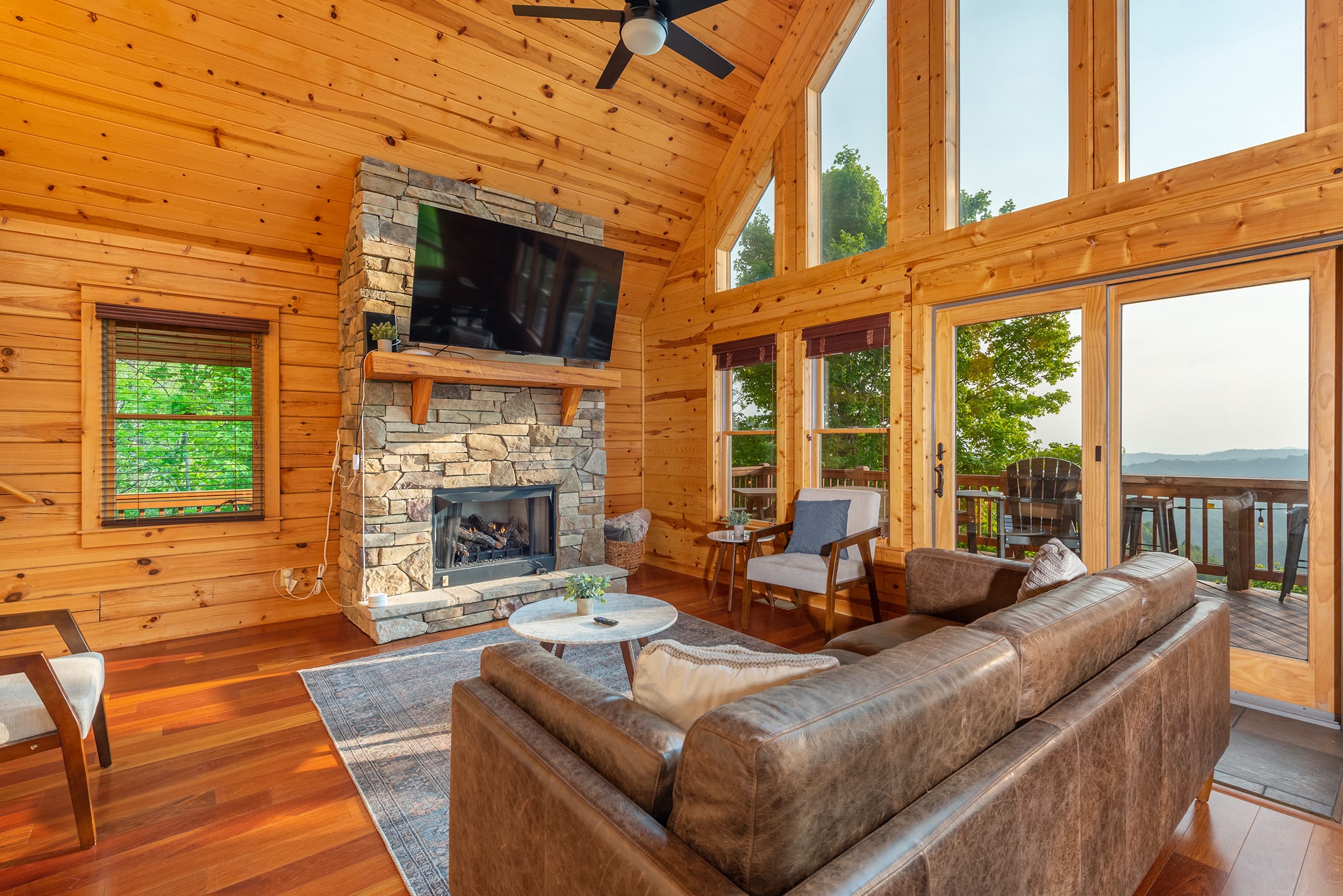 Cabin 2 - Take in the views from the living room!