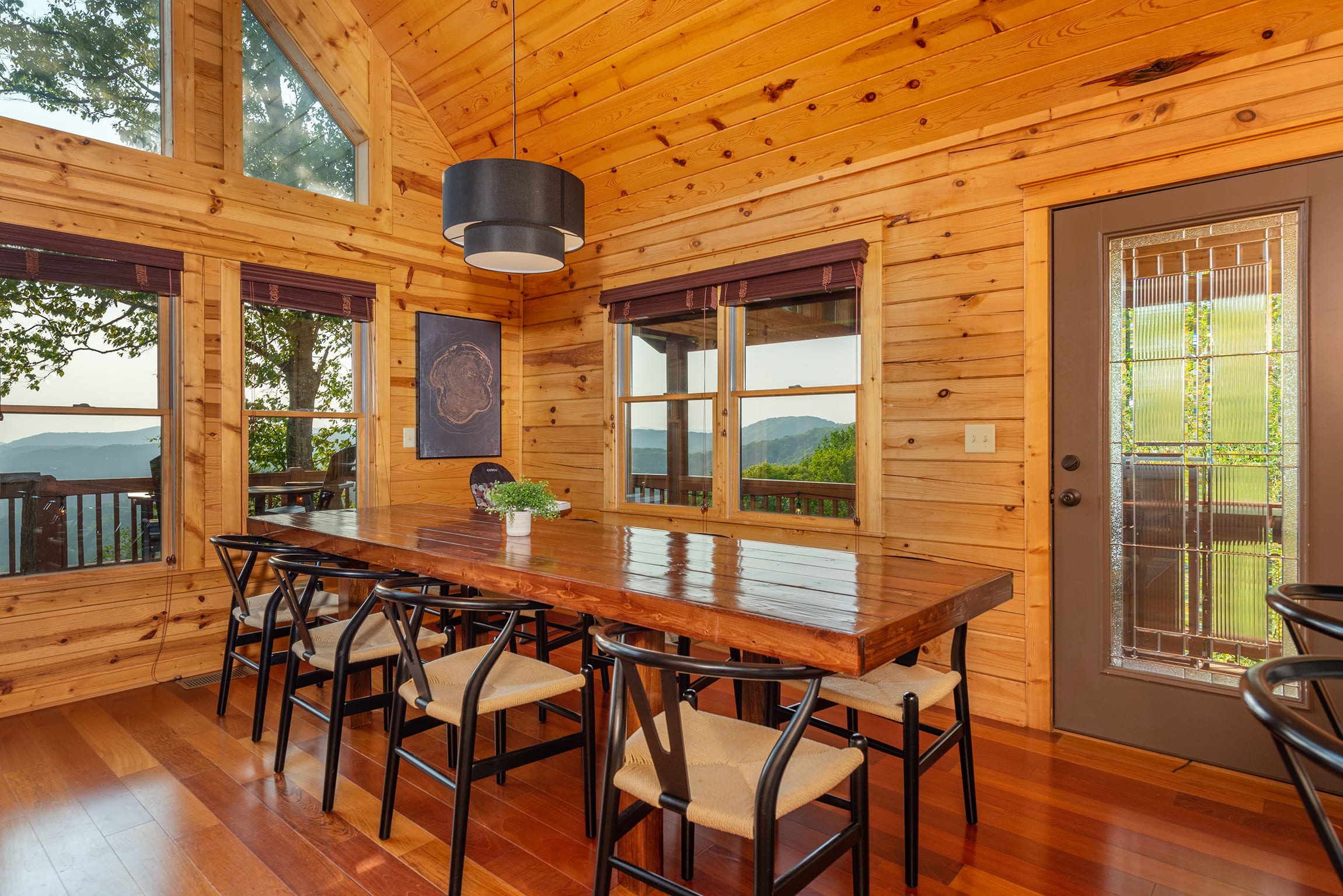 Cabin 2 - Hand made table large enough to fit everyone!
