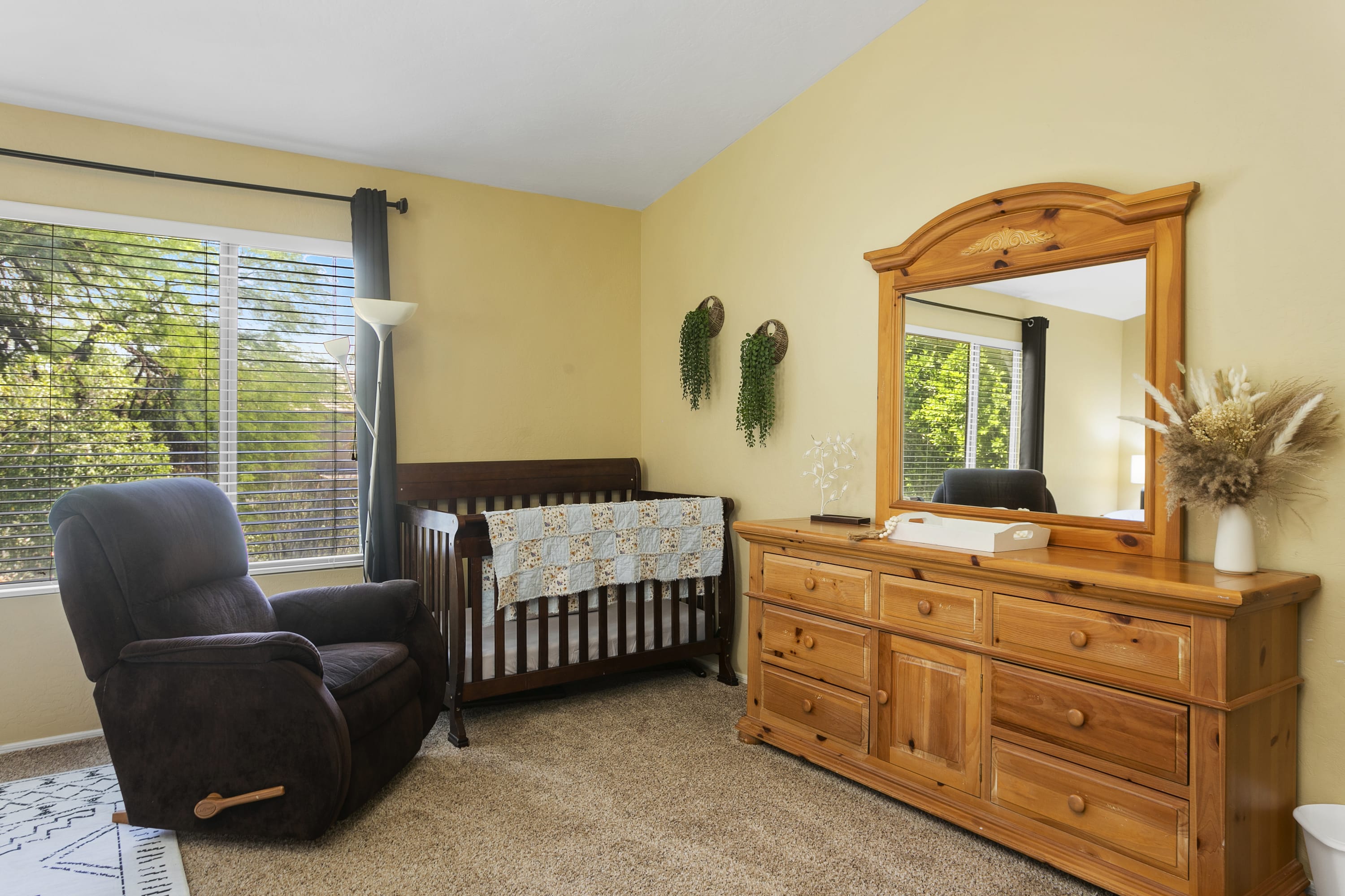 Crib and Reclining Chair