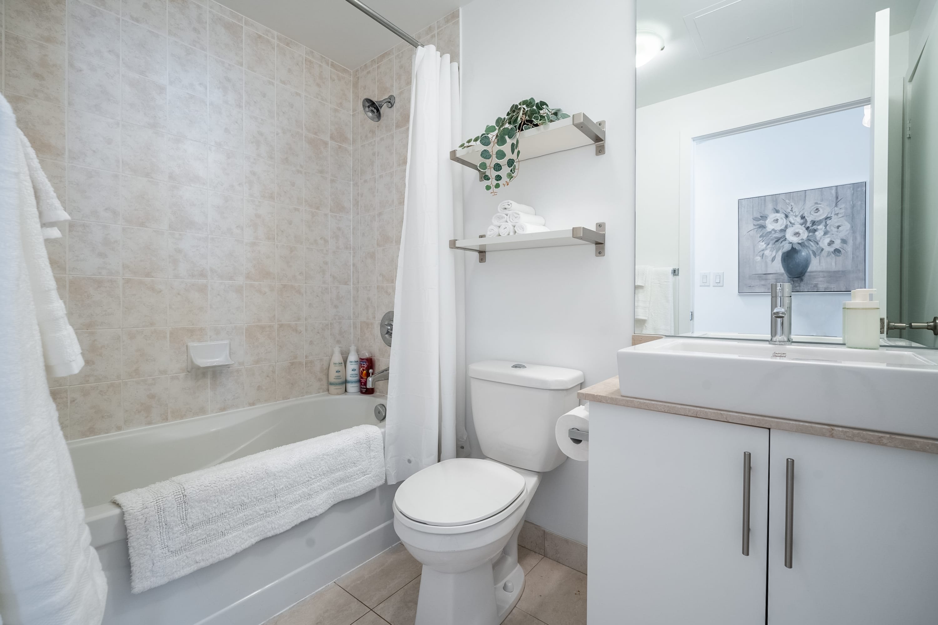 Full Bathroom with Combined Bathtub and Shower