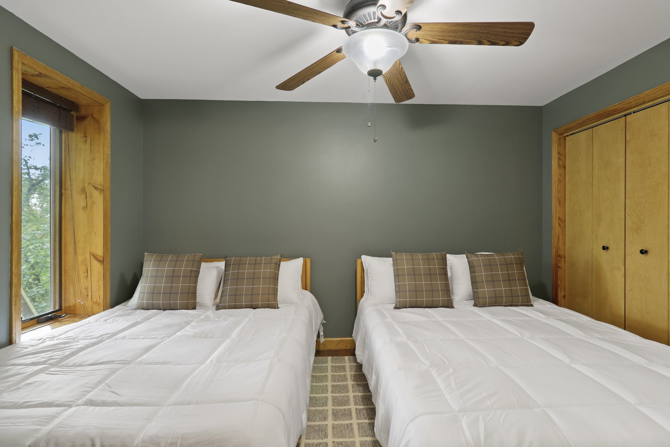 Two Queen bedroom with full bathroom across the hall
