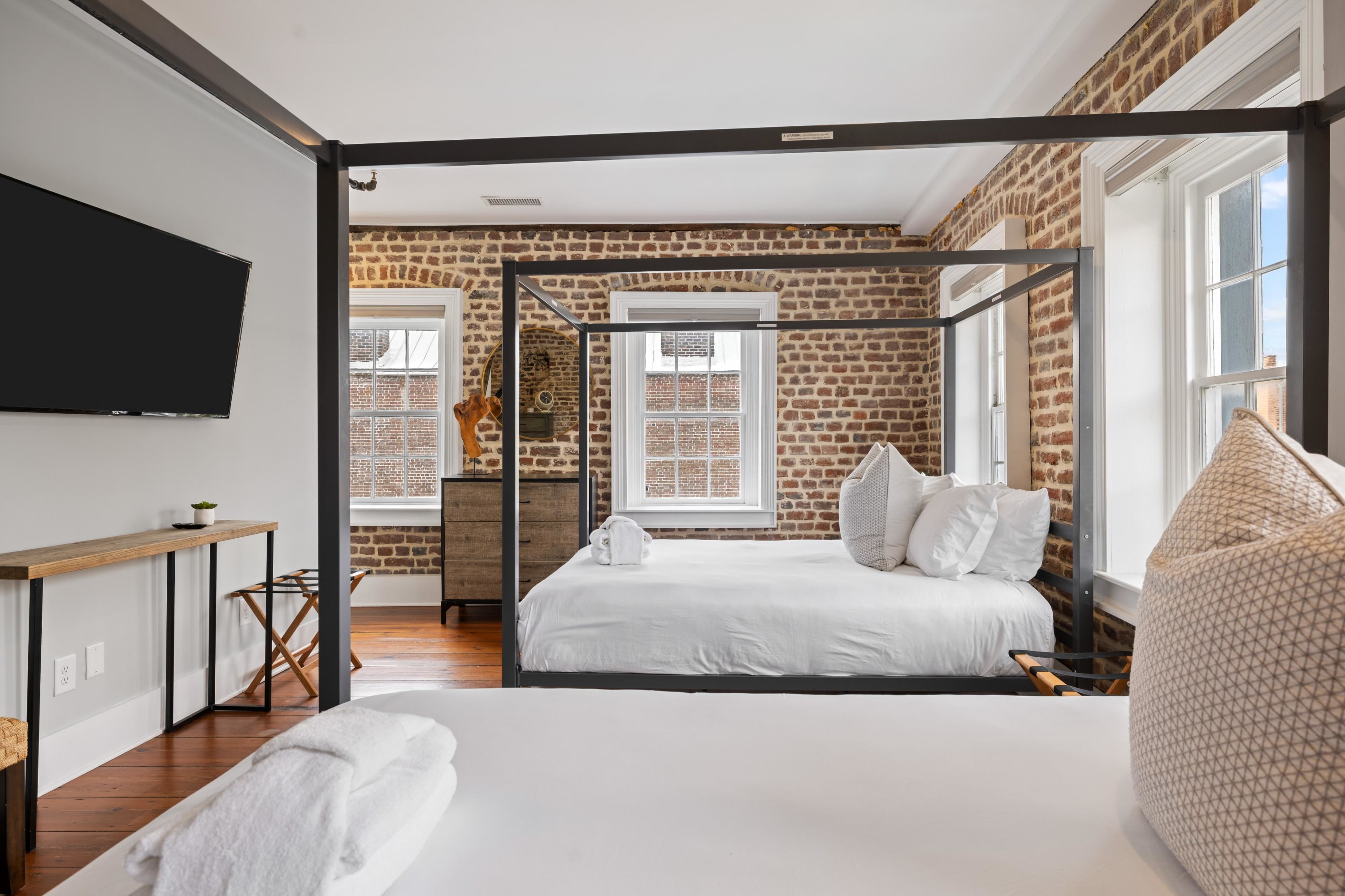 Bedroom #1 with 2 Queen Beds + En-Suite + TV